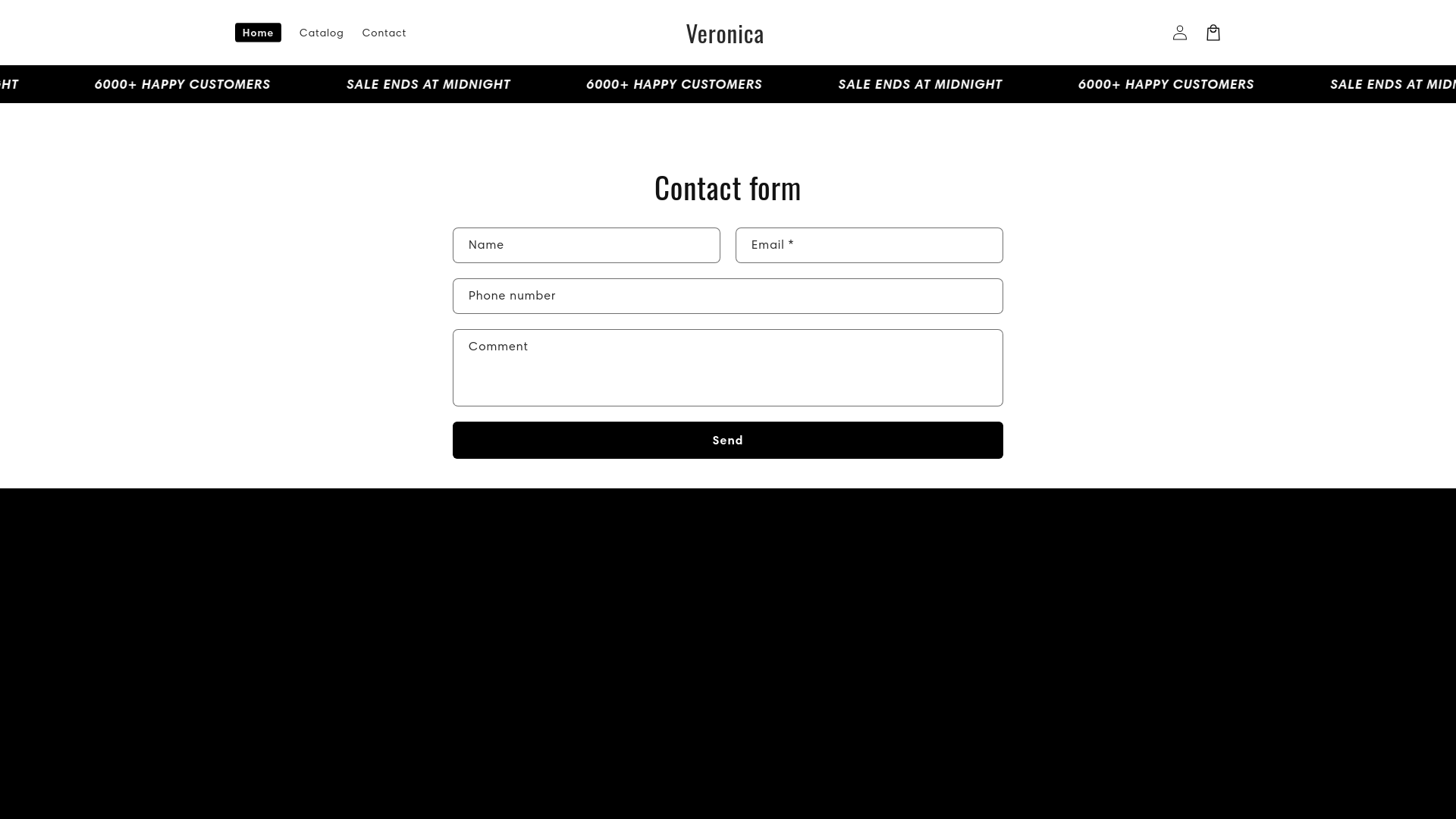 website screenshot of https://shop-veronica.com/