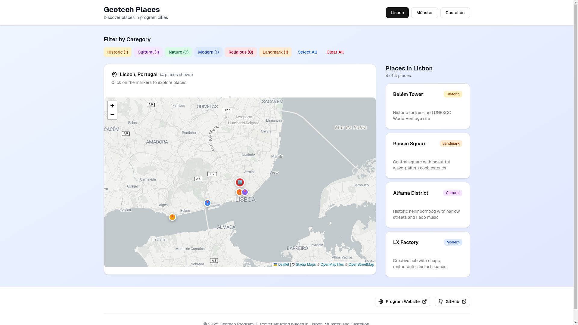 website screenshot of https://geotech-map.pages.dev/