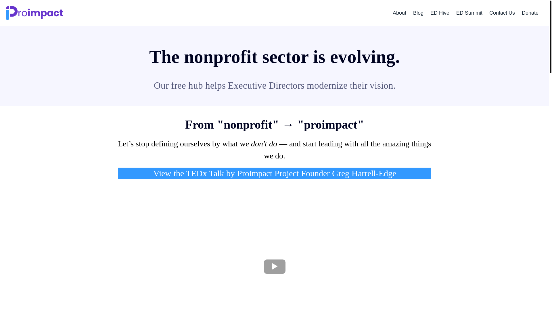 website screenshot of https://teamproimpact.org/