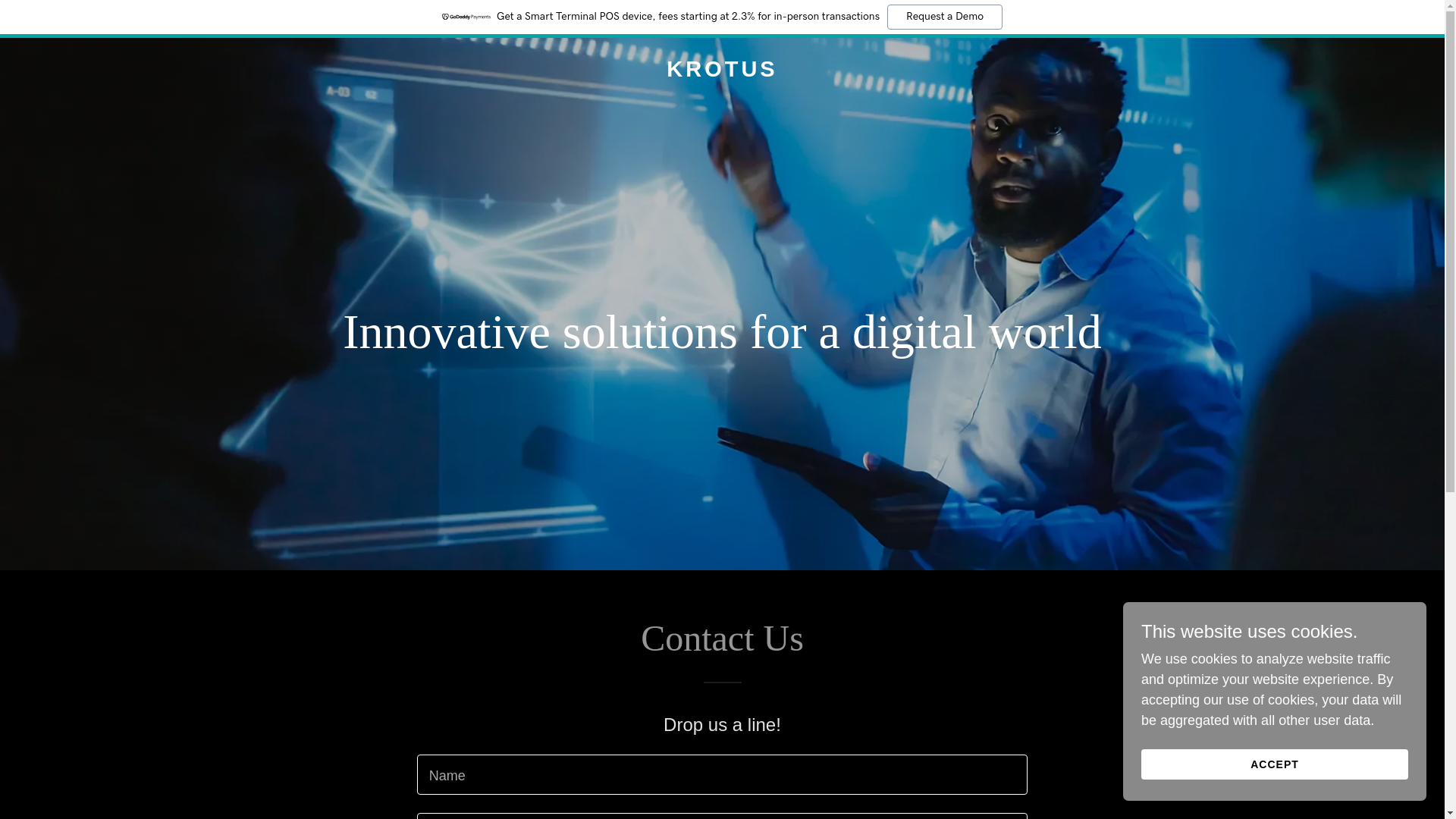 website screenshot of https://krotus.io/