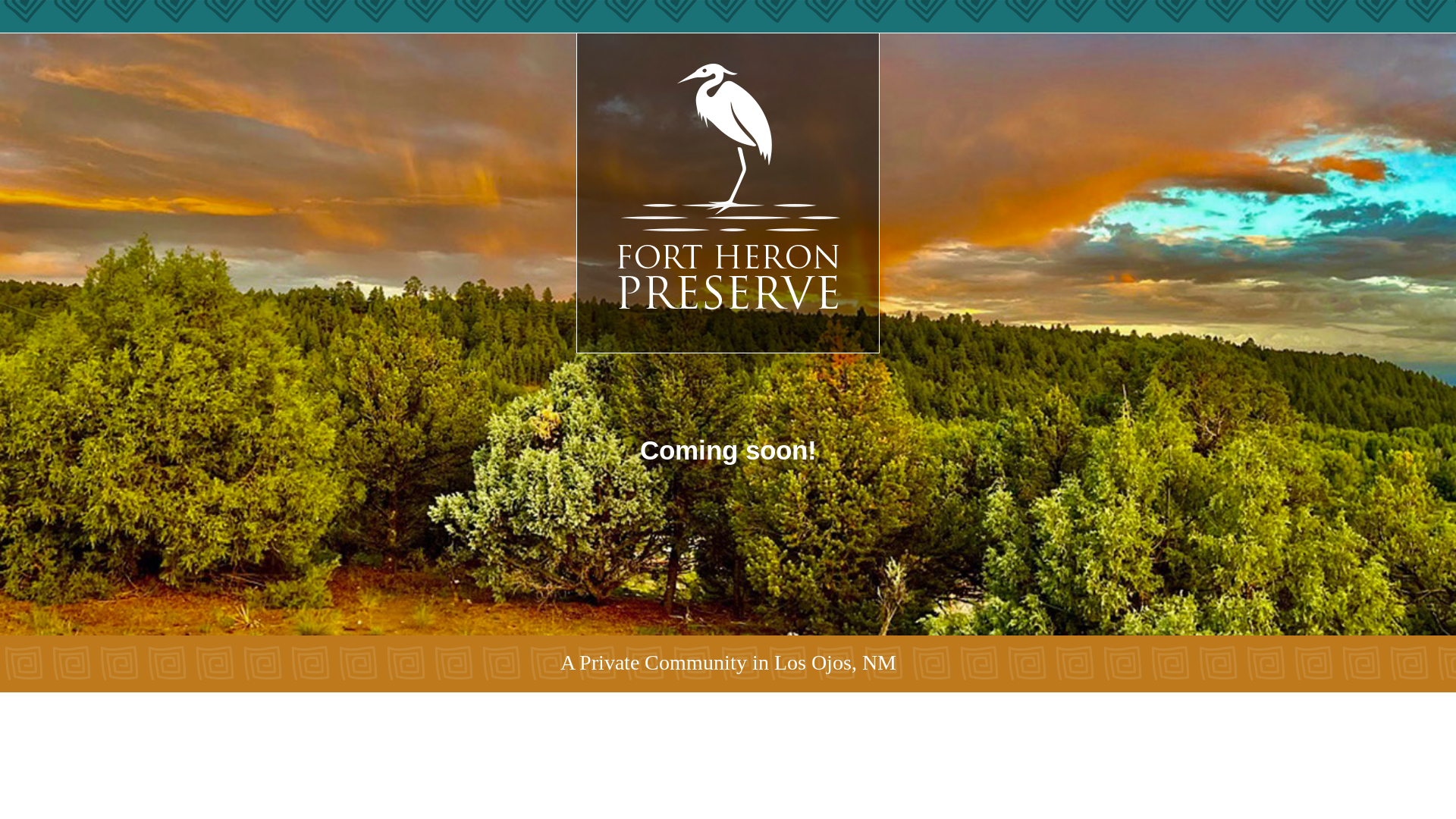 website screenshot of https://fortheronpreserve.org/