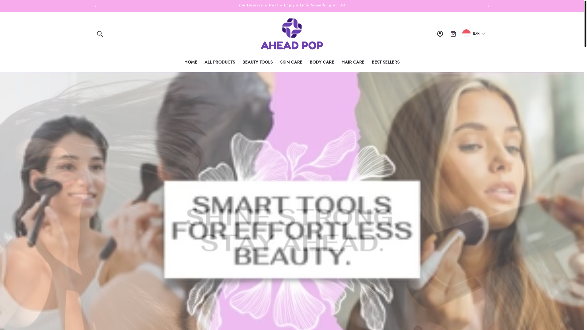 website screenshot of https://aheadpop.com/