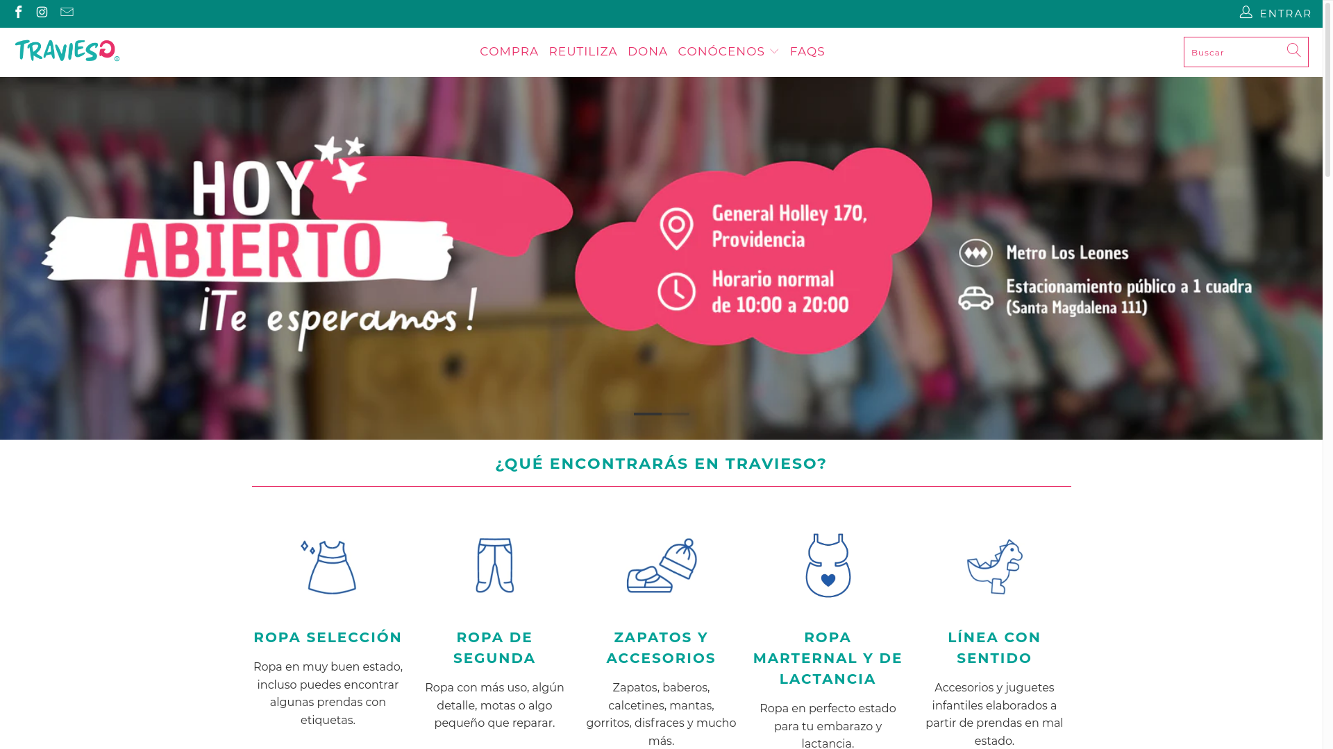 website screenshot of https://travieso.sbs/