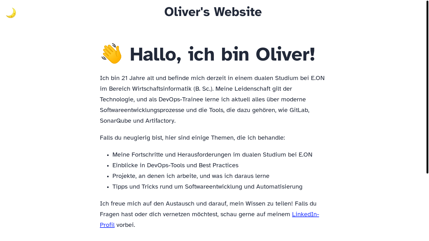website screenshot of https://oliver.neumanns.nrw/