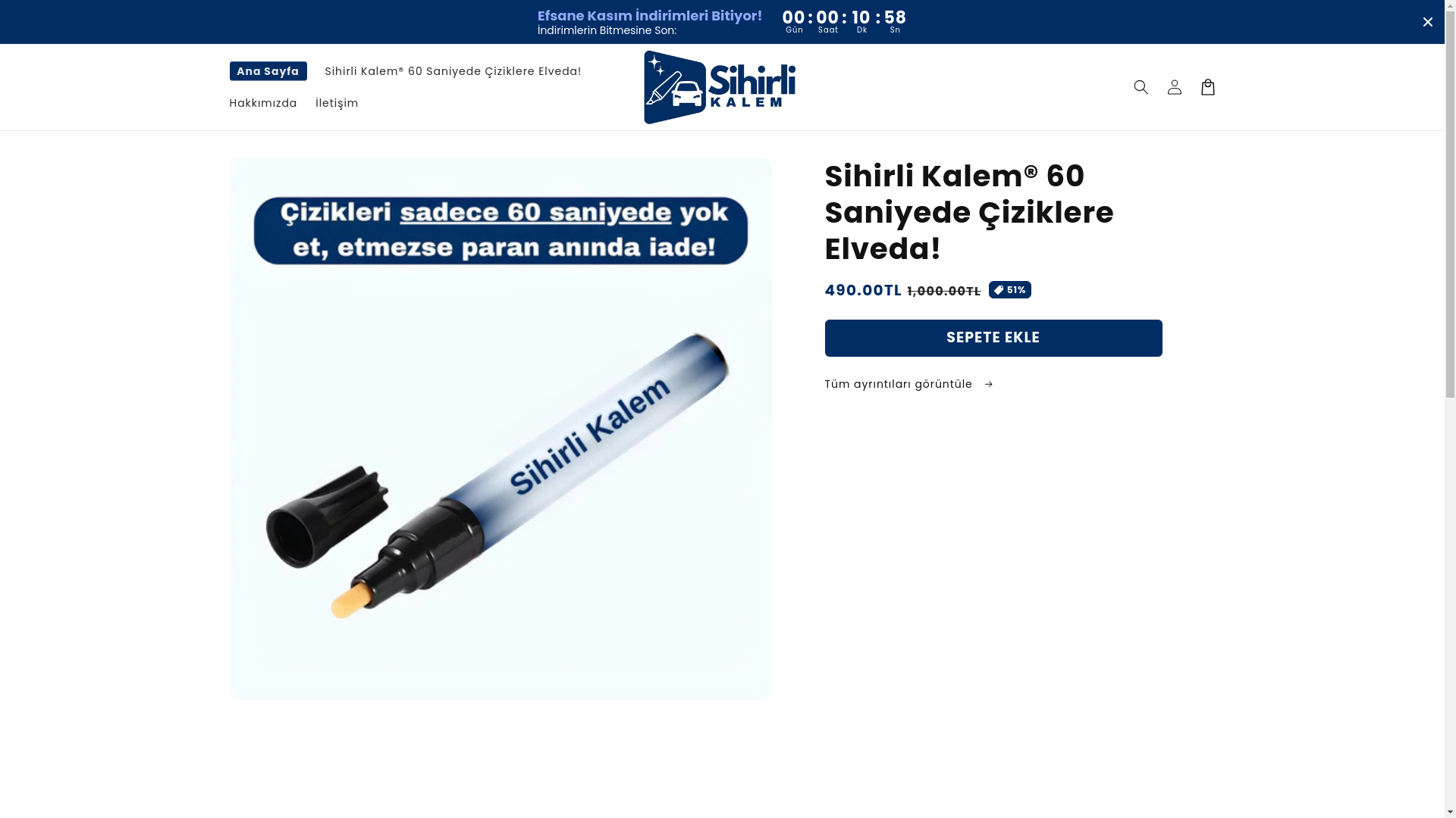 website screenshot of https://xn--sihirlkalem-4zb.com/