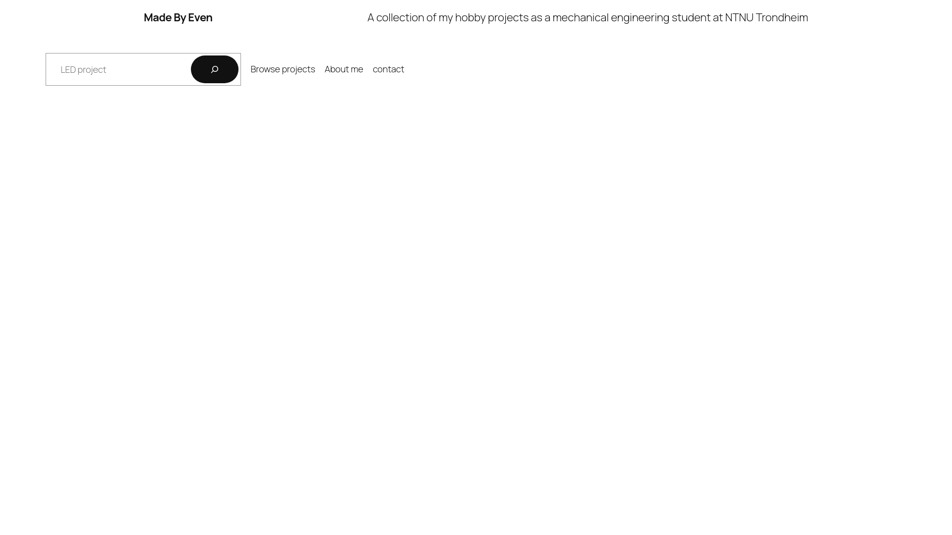 website screenshot of https://madebyeven.no/