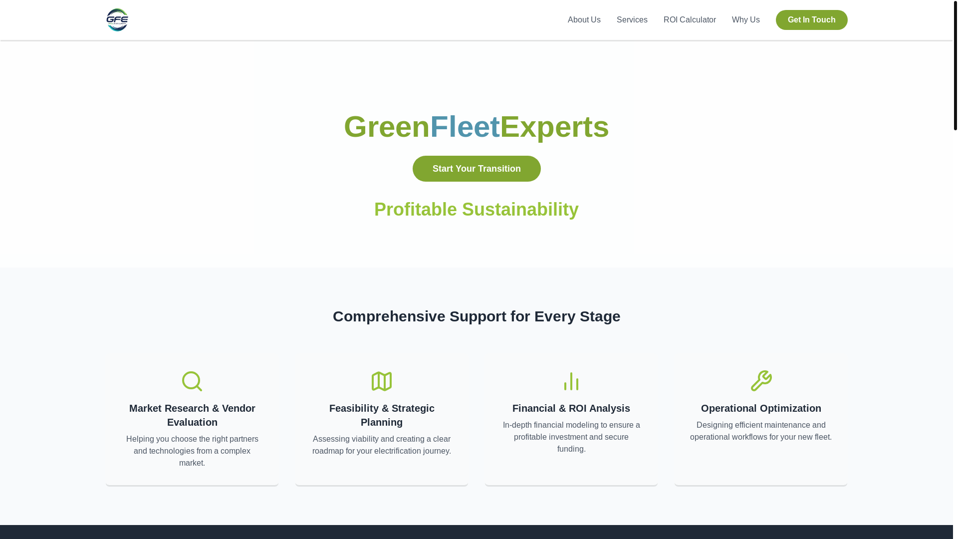 website screenshot of https://greenfleetexperts.net/