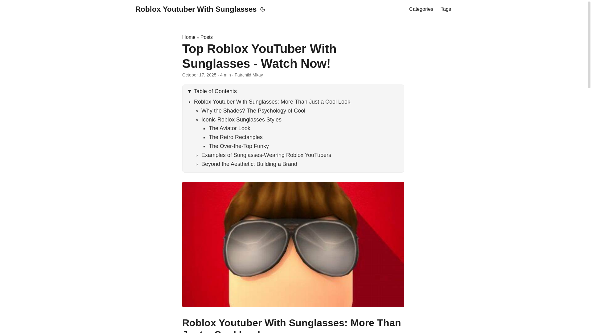 website screenshot of https://roblox-youtuber-with-sunglasses.pages.dev/