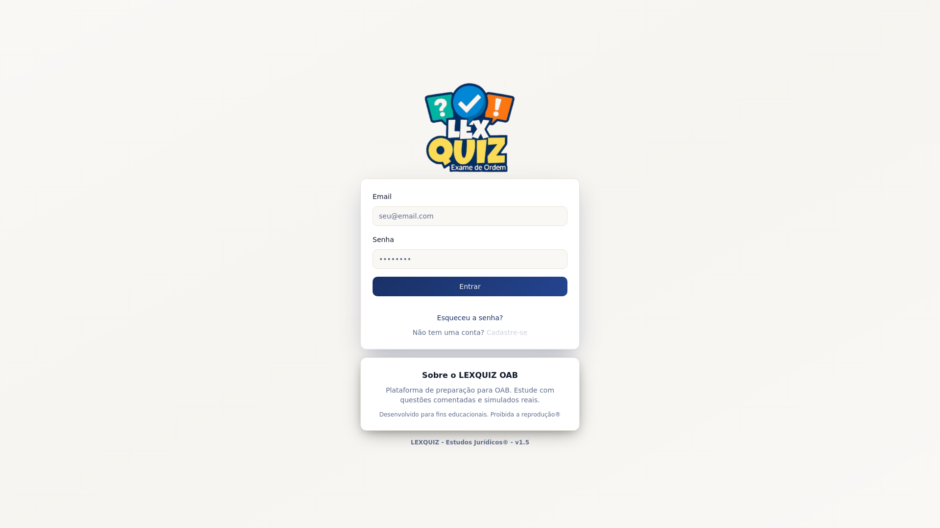 website screenshot of https://lexquizoab.com.br/