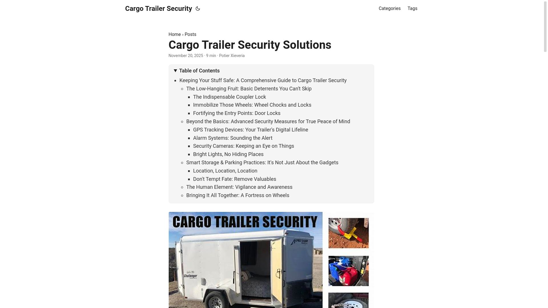 website screenshot of https://cargotrailersecurity.pages.dev/