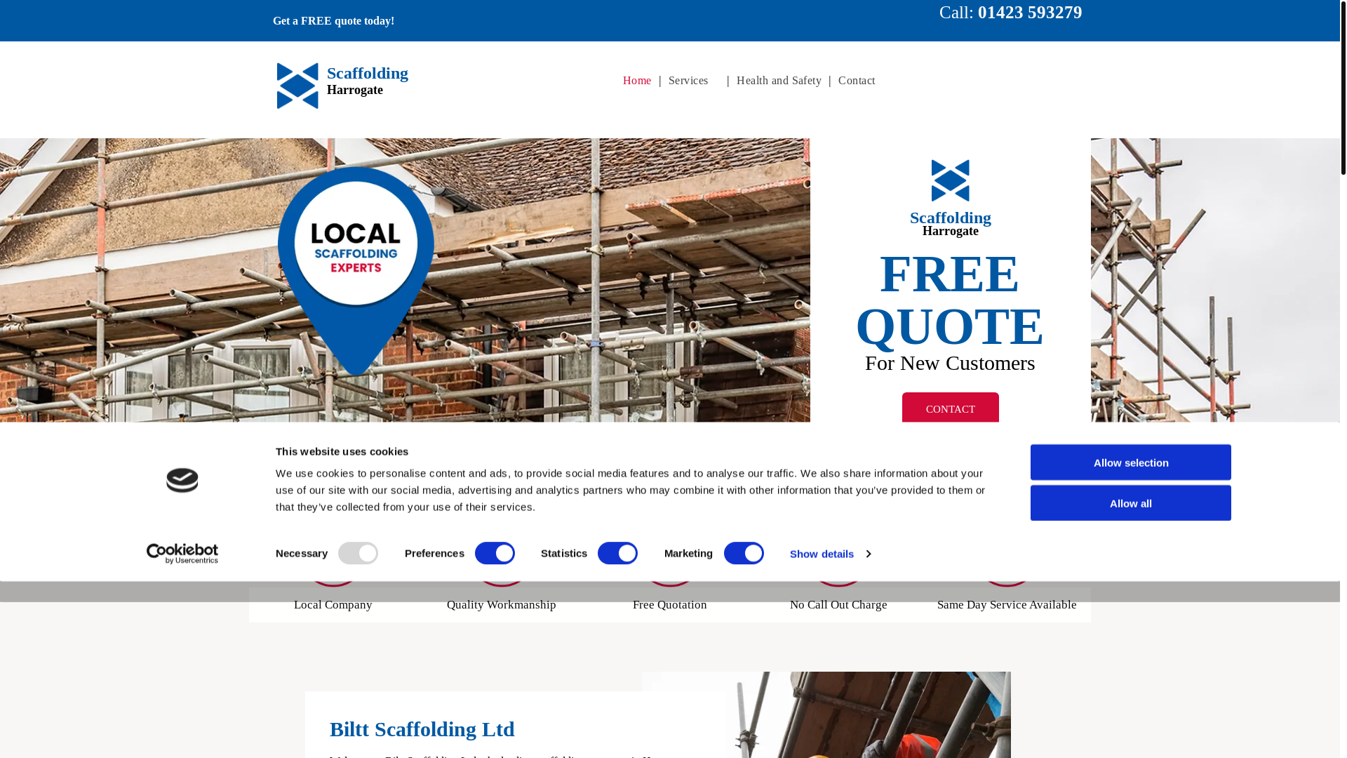 website screenshot of https://bsscaffoldingharrogate.co.uk/