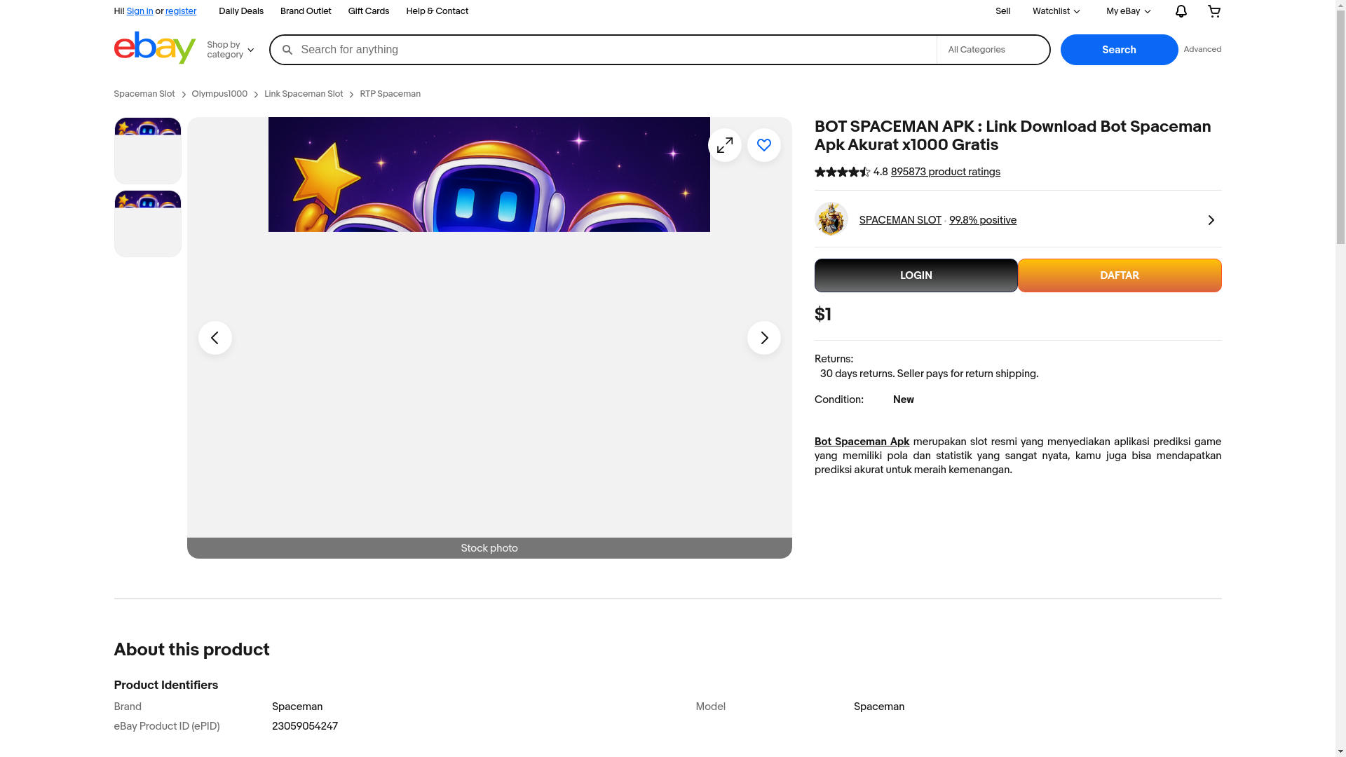 website screenshot of https://botspacemanapk.pages.dev/