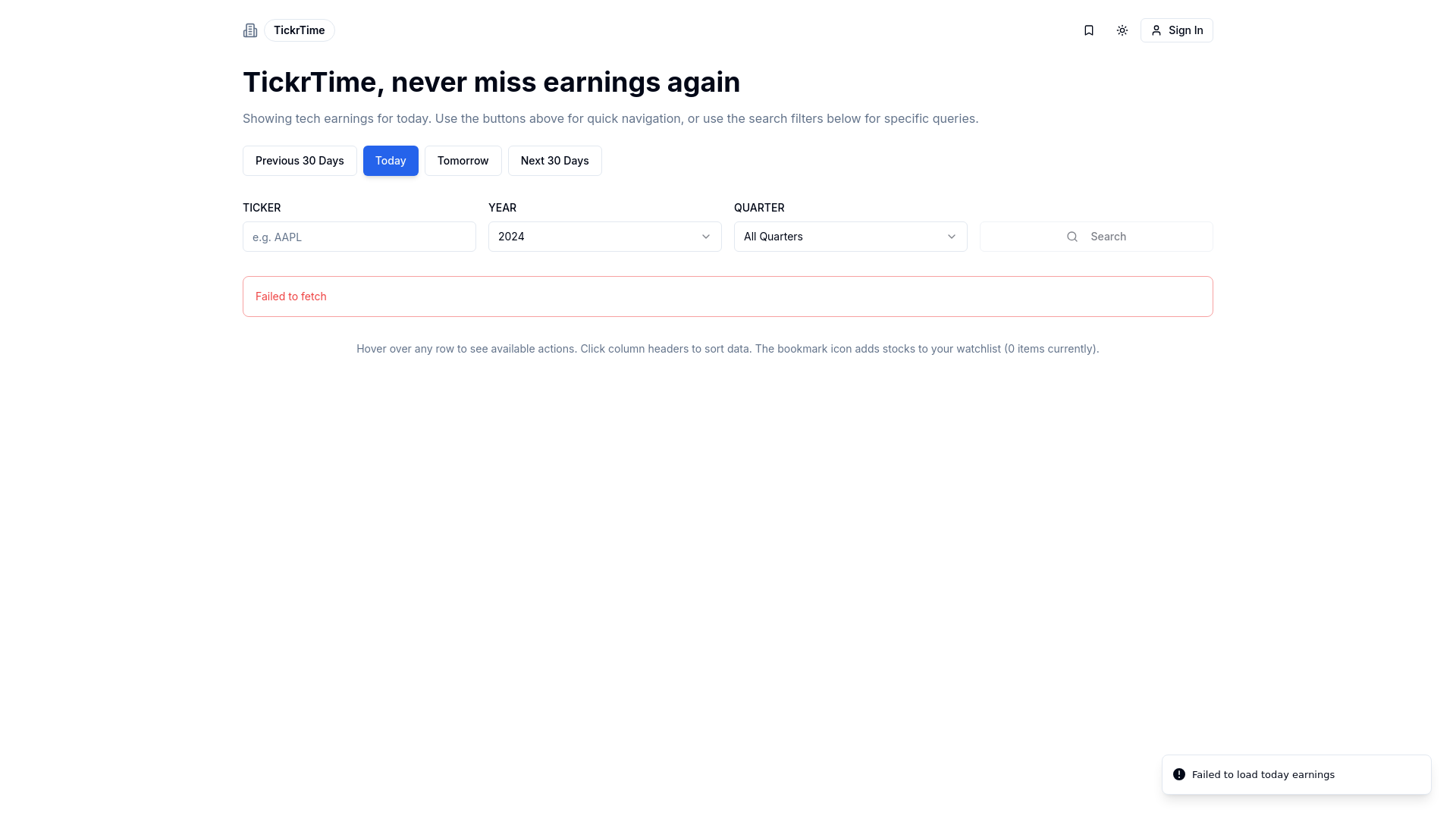 website screenshot of https://tickrtime-3vf.pages.dev/