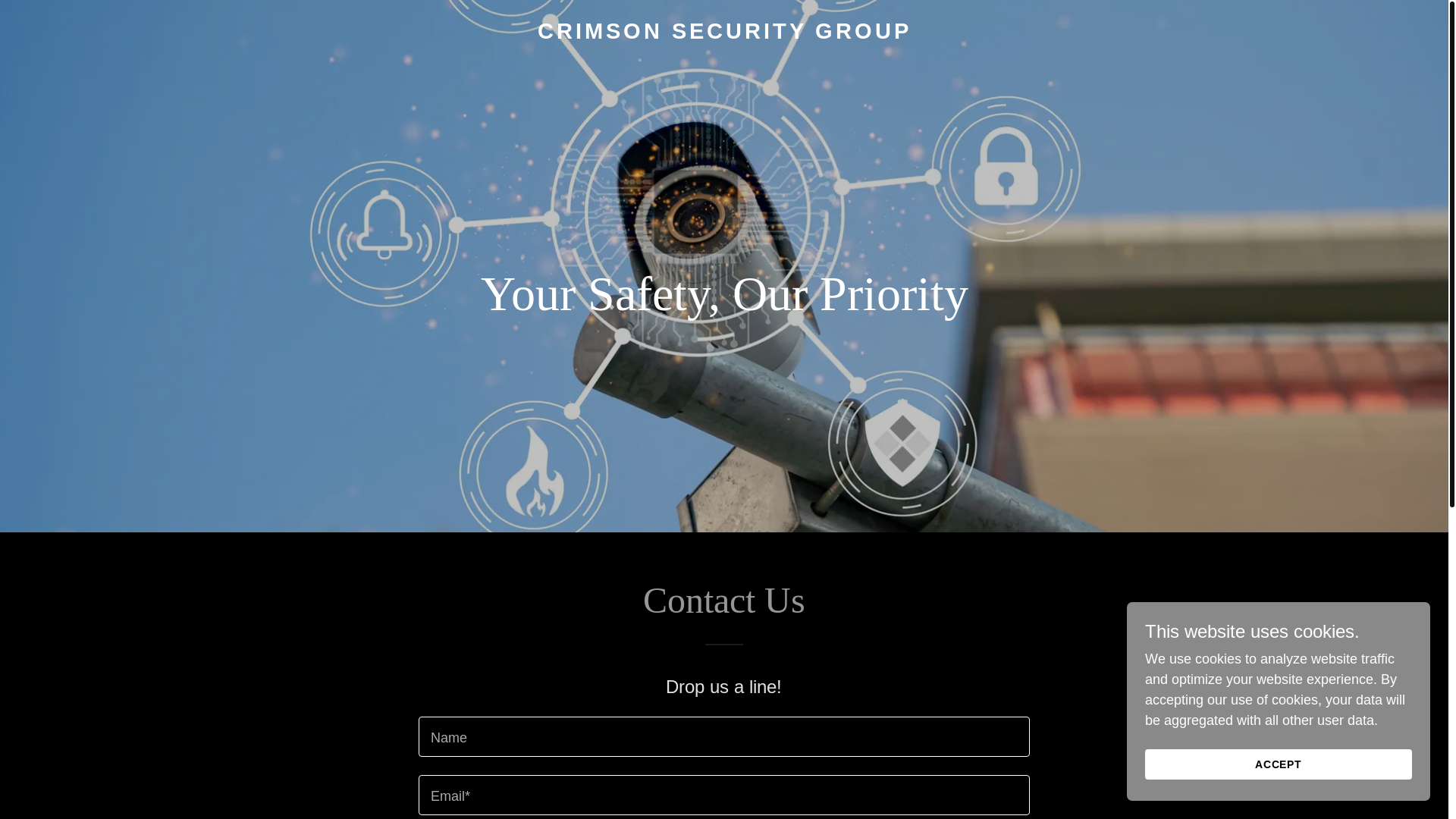 website screenshot of https://crimsonsecuritygroup.com/