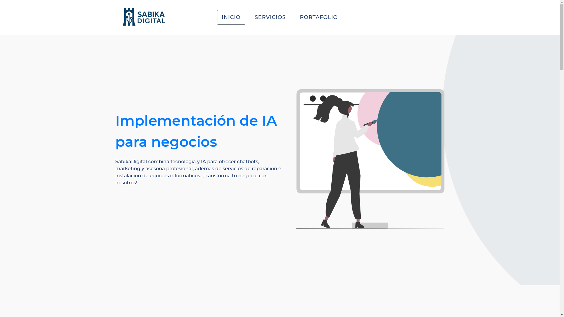 website screenshot of https://sabikadigital.com/