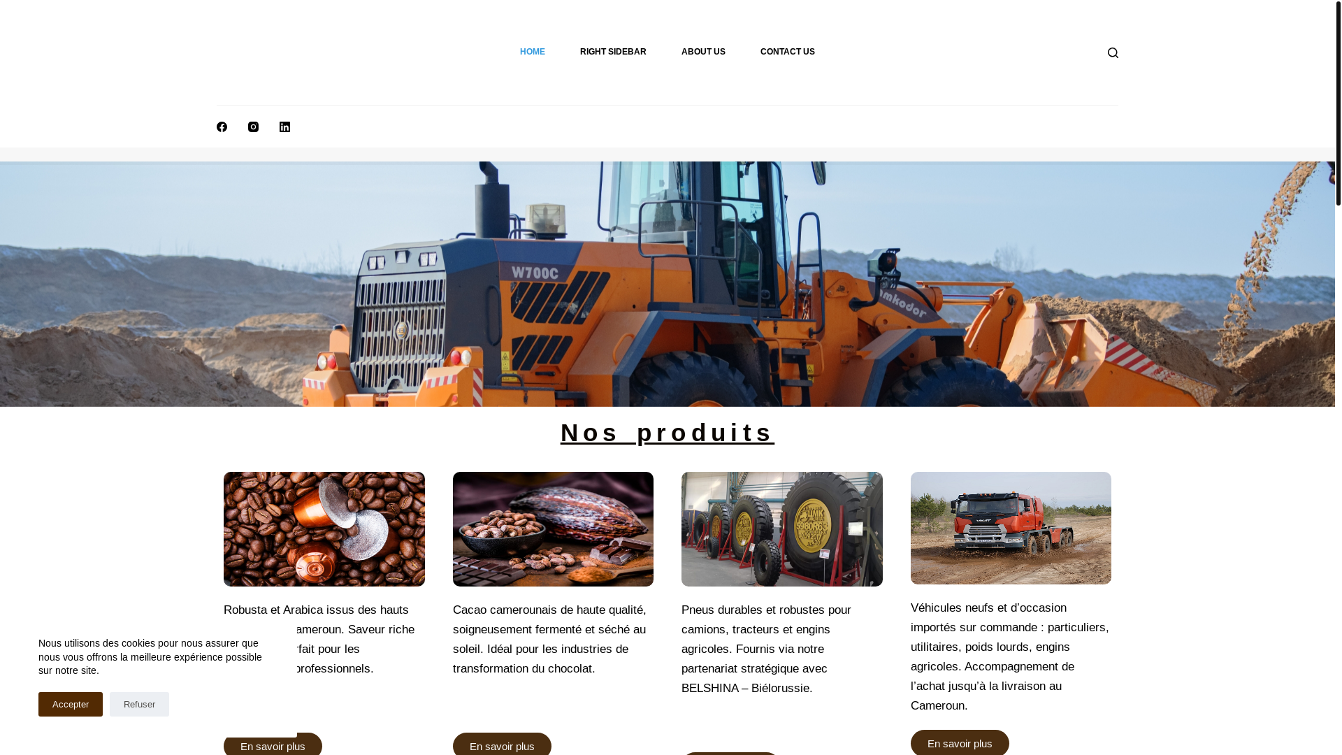 website screenshot of https://ouwegroupcameroun.com/