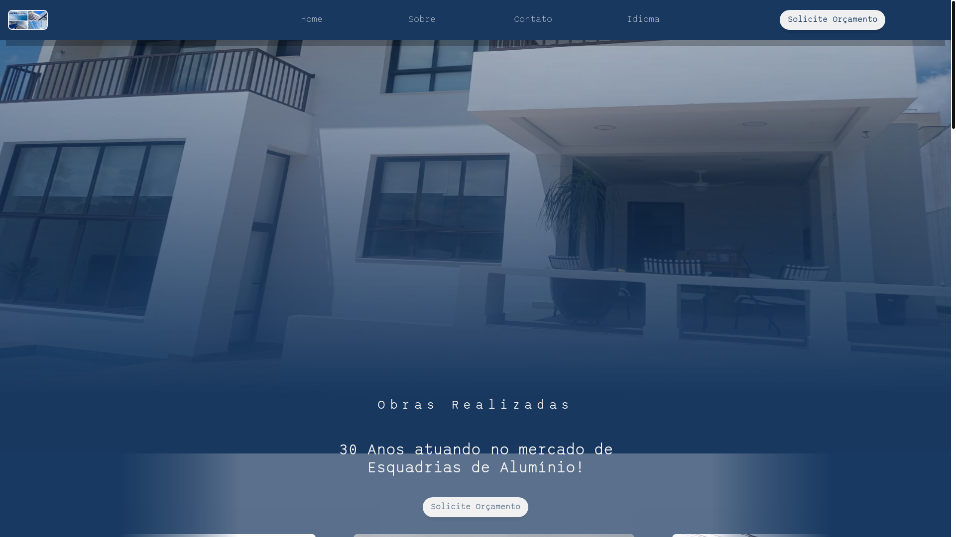 website screenshot of https://jaferaluminio.com.br/