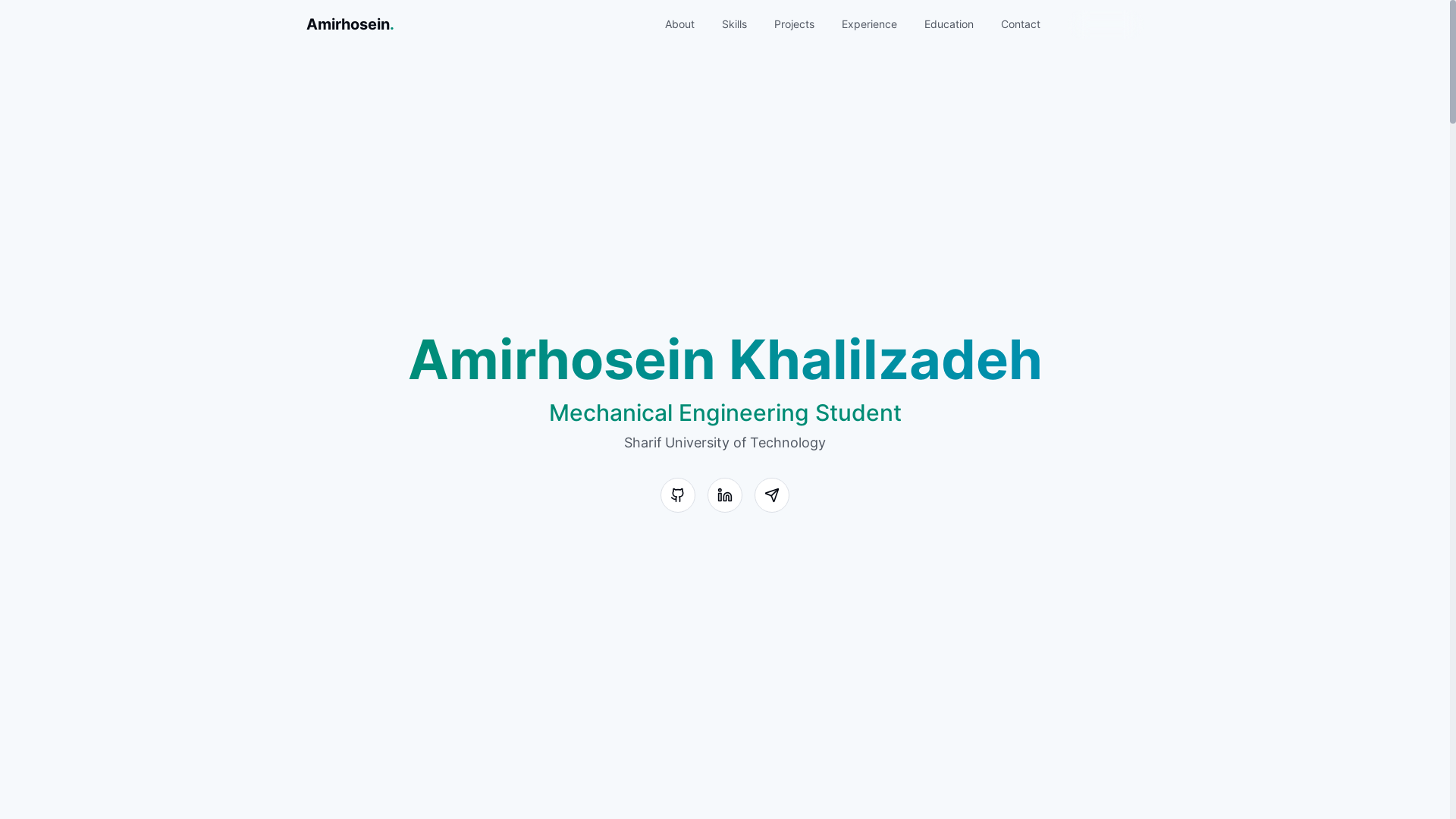 website screenshot of https://amirkhz.ir/