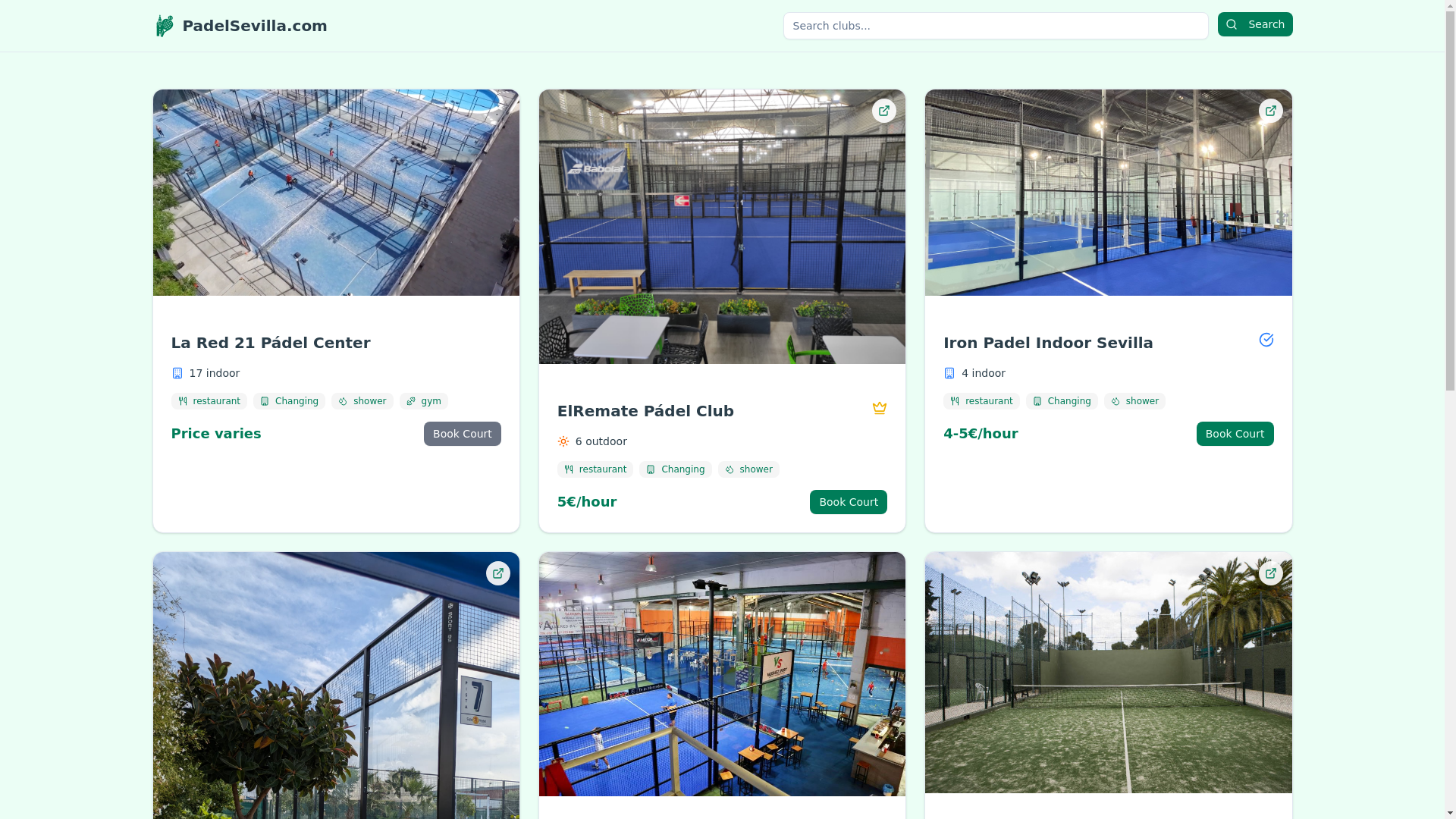 website screenshot of https://padelsevilla.pages.dev/