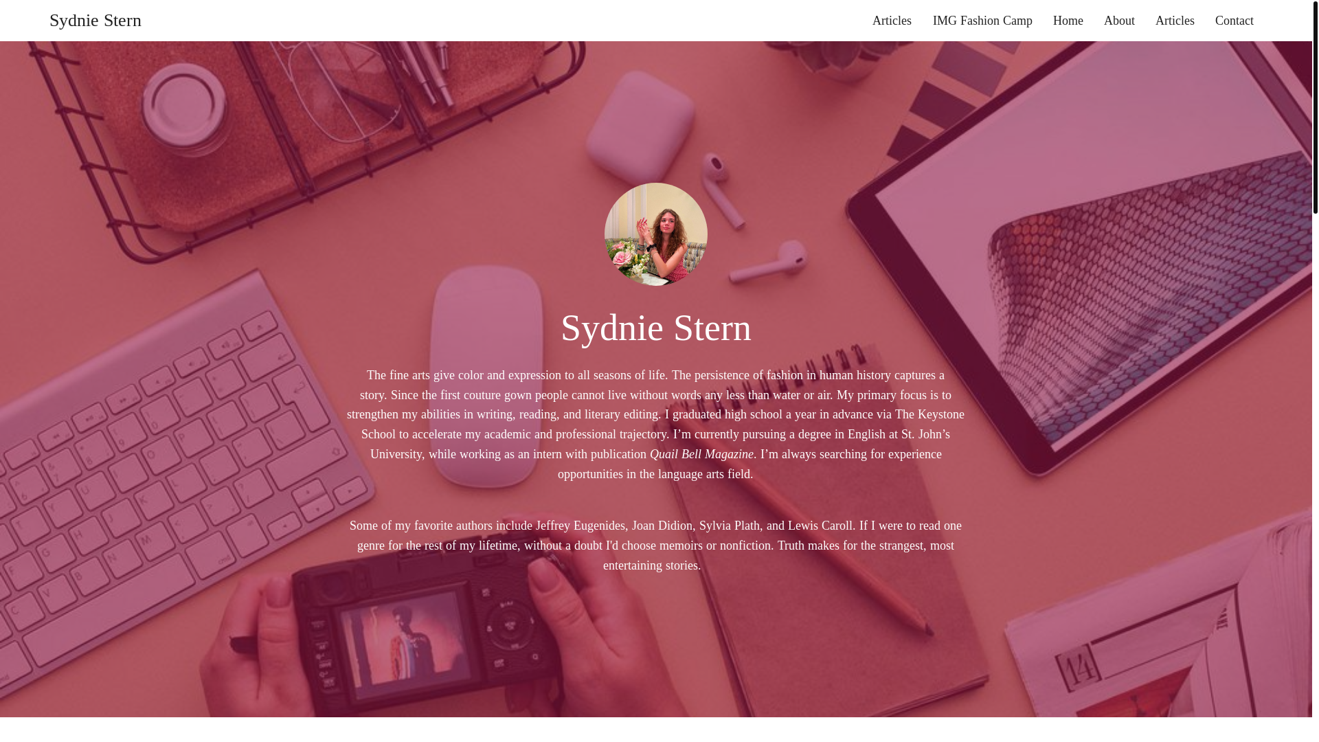 website screenshot of https://sydniestern.com/