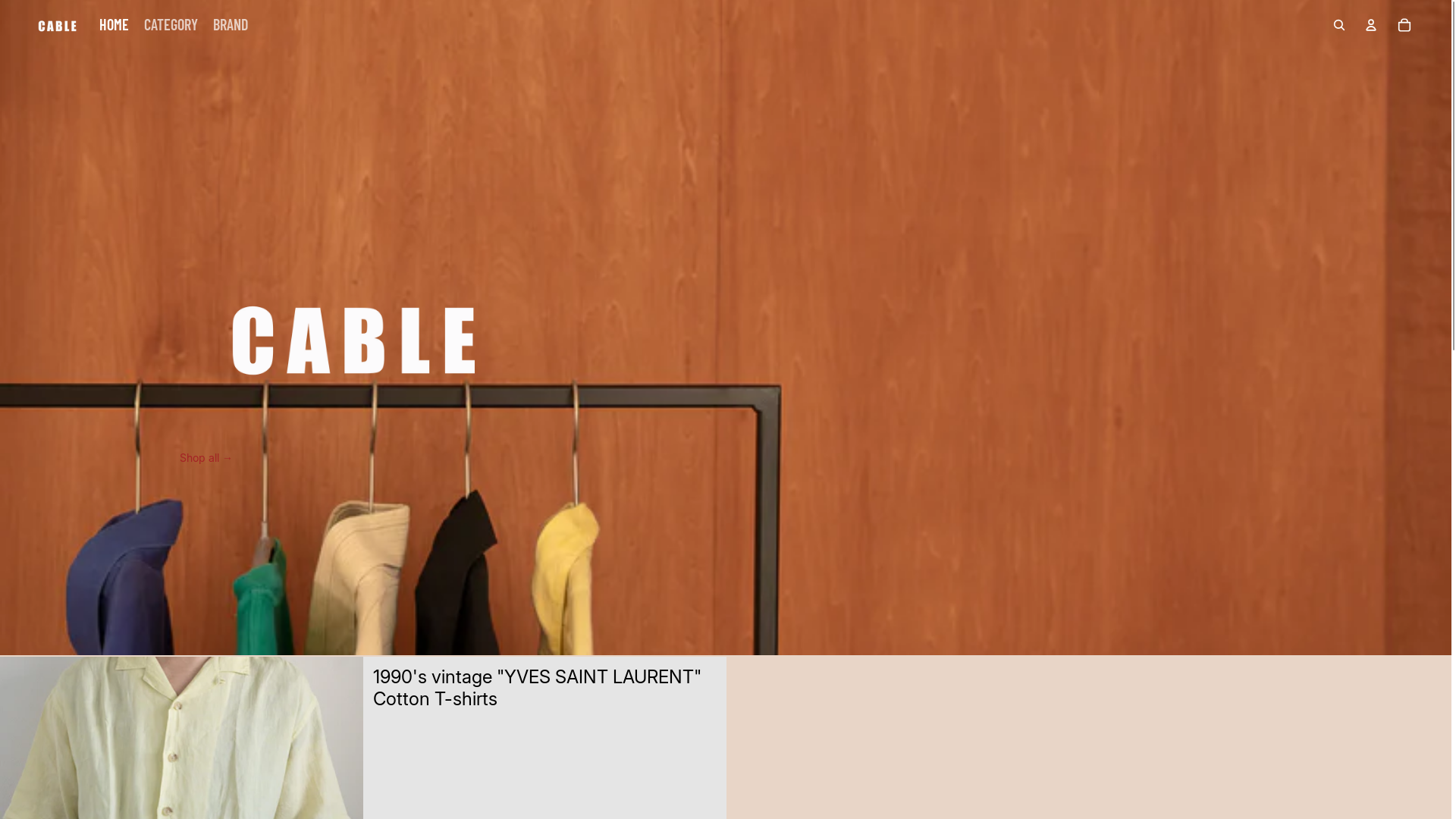 website screenshot of https://cable-webstore.com/