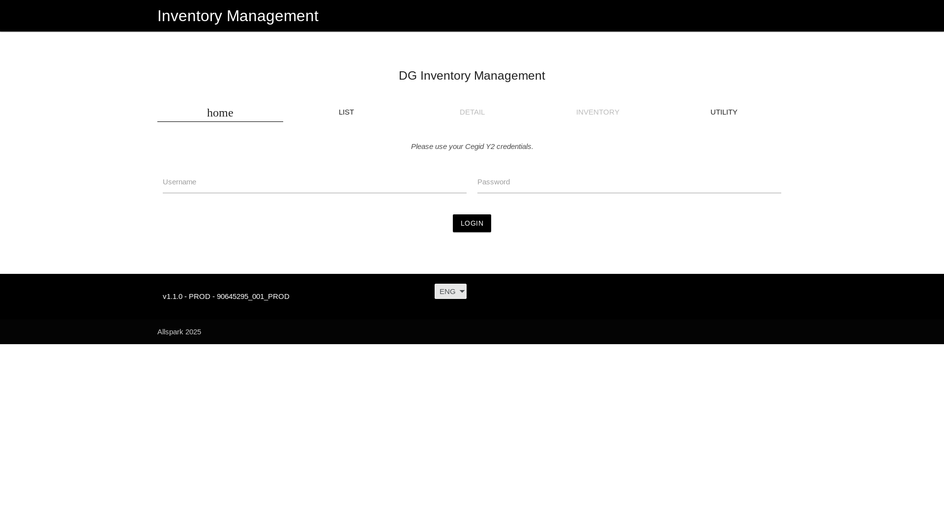 website screenshot of https://me-dginventory.dolcegabbana.it/inventory_management/