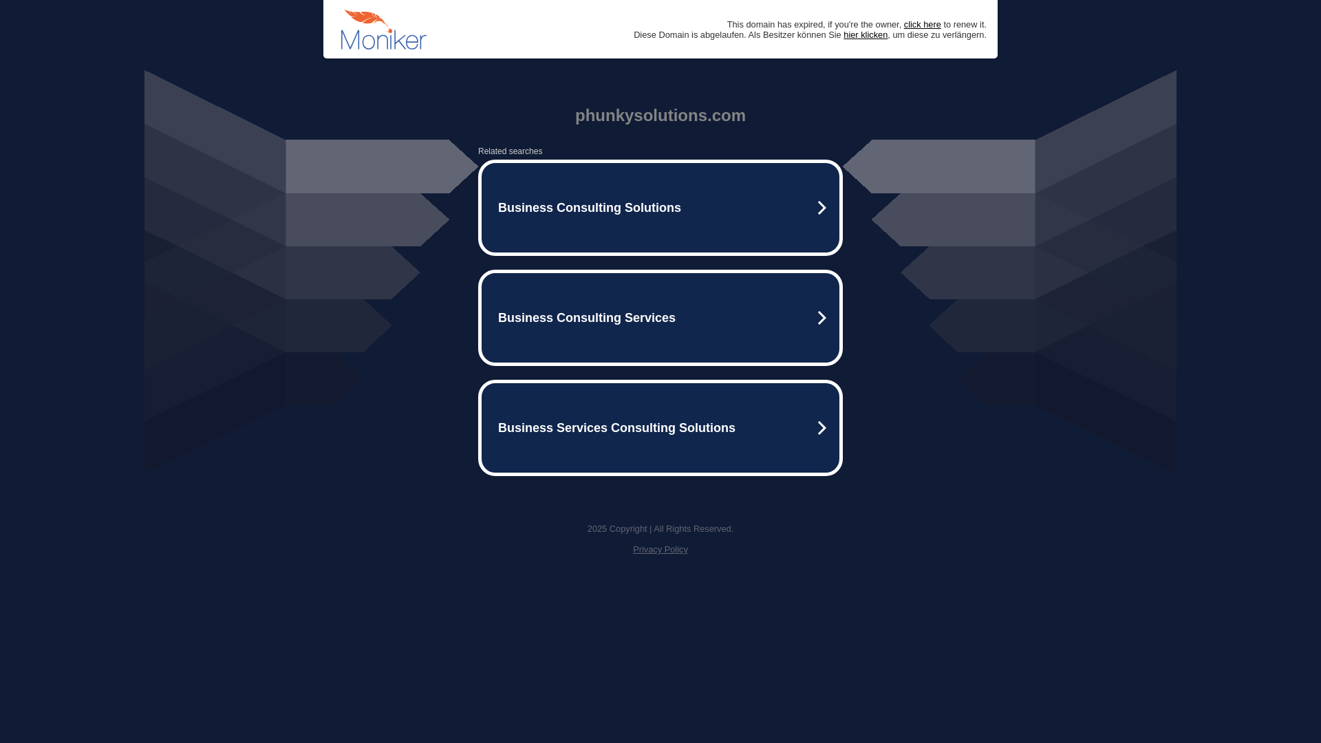 website screenshot of https://phunkysolutions.com/
