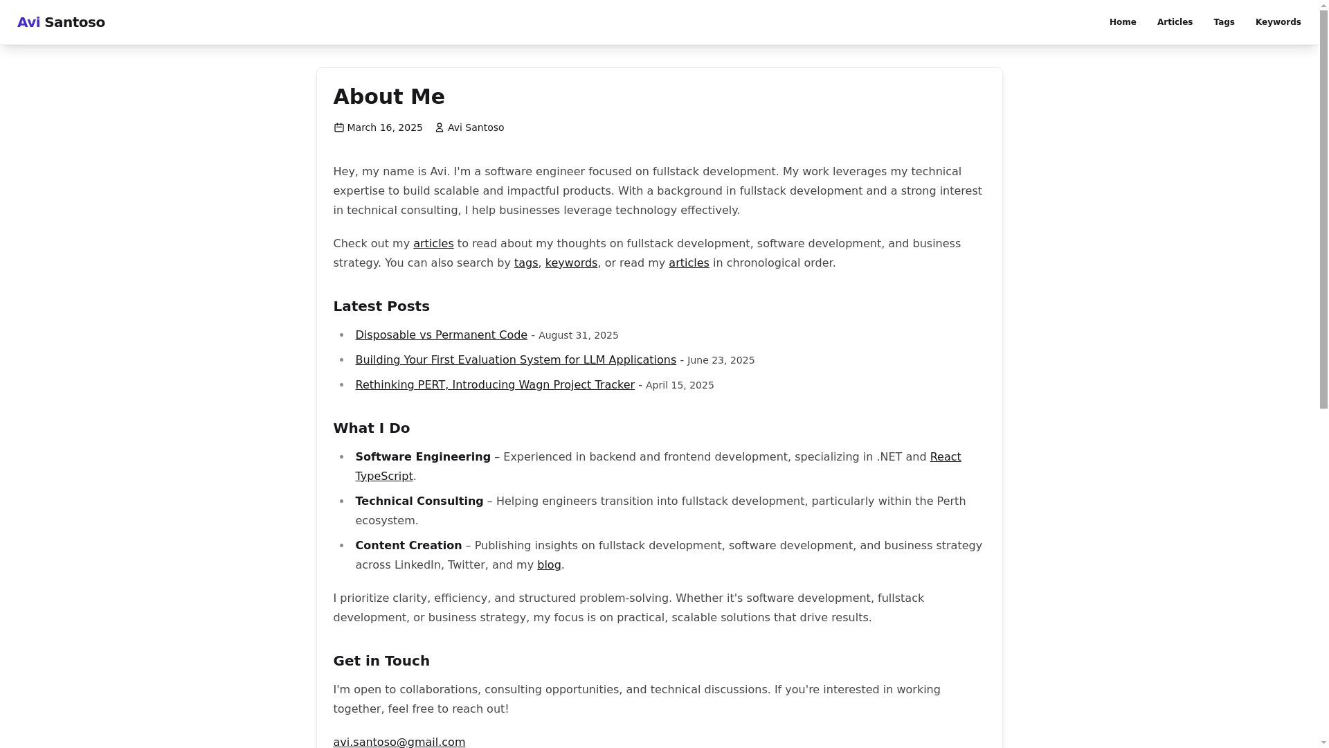 website screenshot of https://avi-blog.pages.dev/