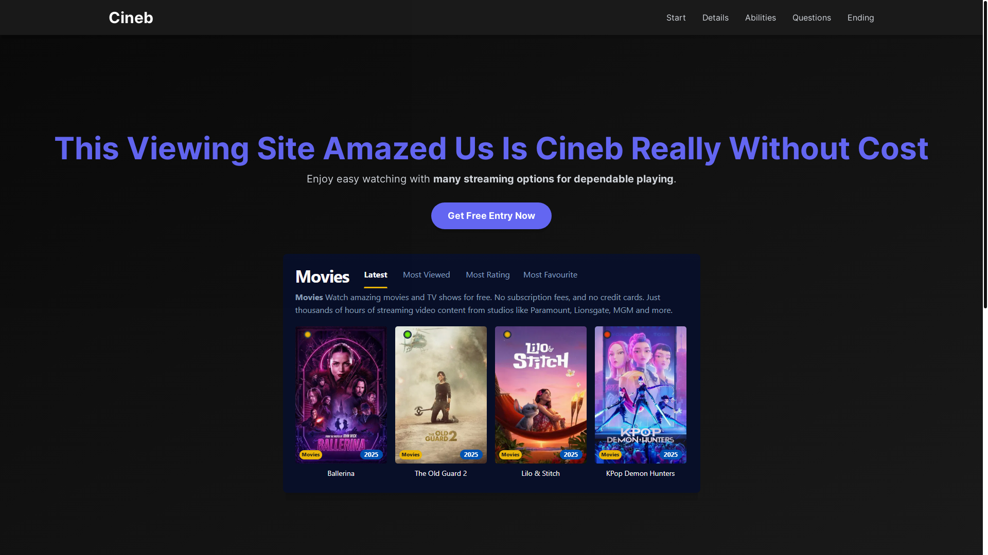 website screenshot of https://cineb-z9kd.pages.dev/