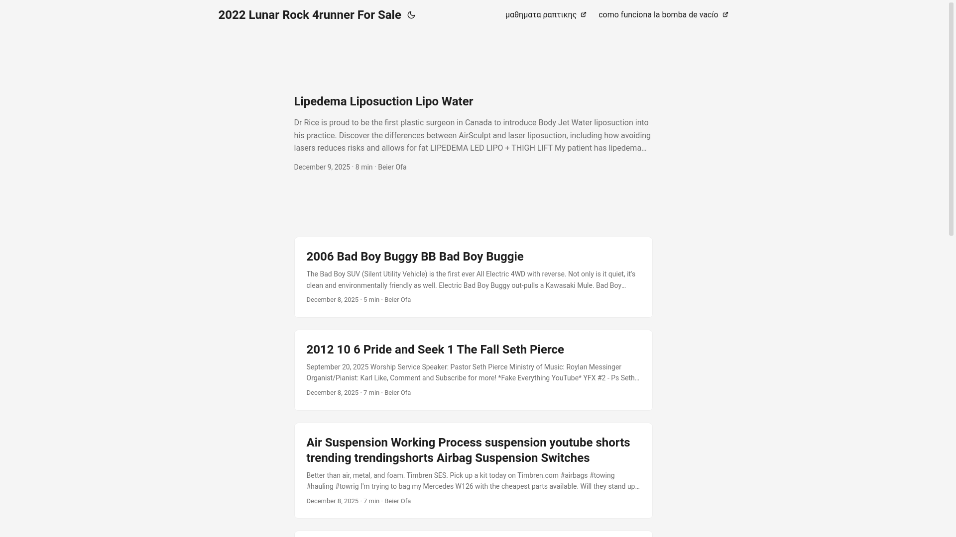 website screenshot of https://2022lunarrock4runnerforsale.pages.dev/