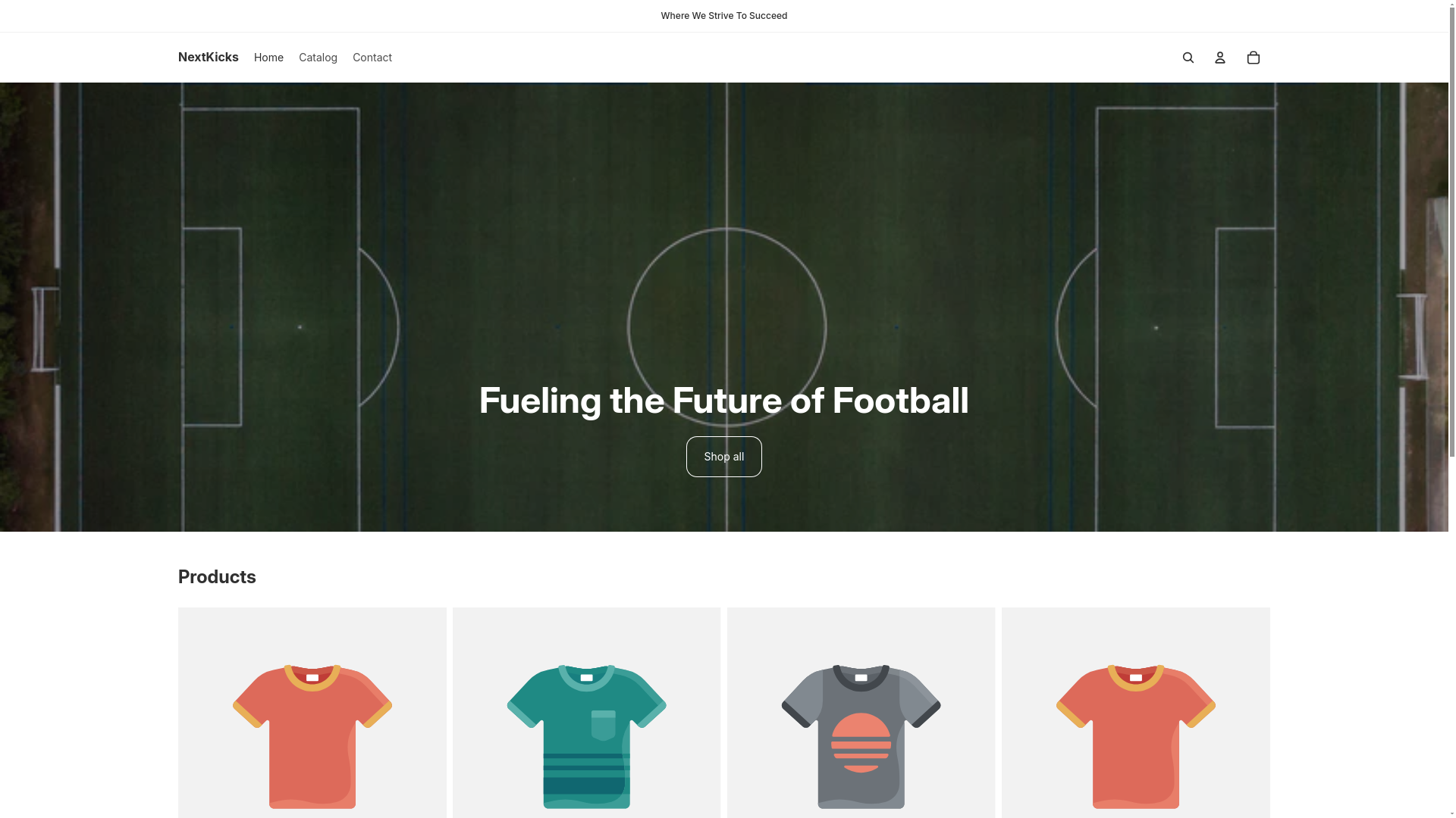 website screenshot of https://nextkick.store/