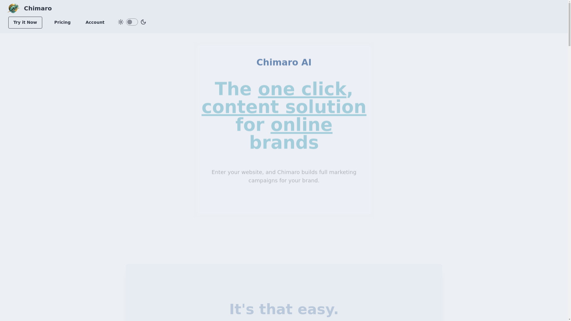 website screenshot of https://chimaro.pages.dev/