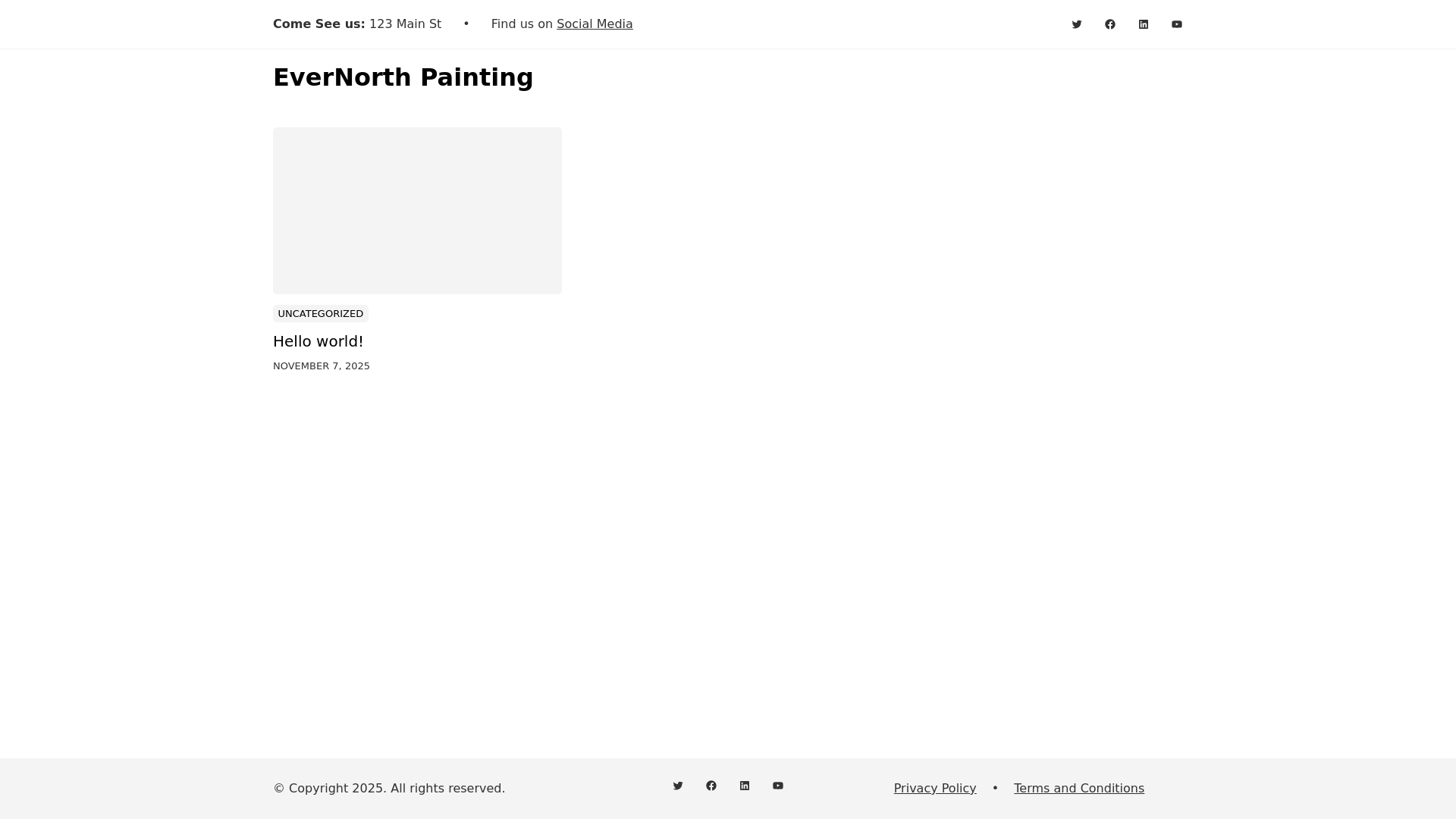 website screenshot of https://evernorthpainting.ca/