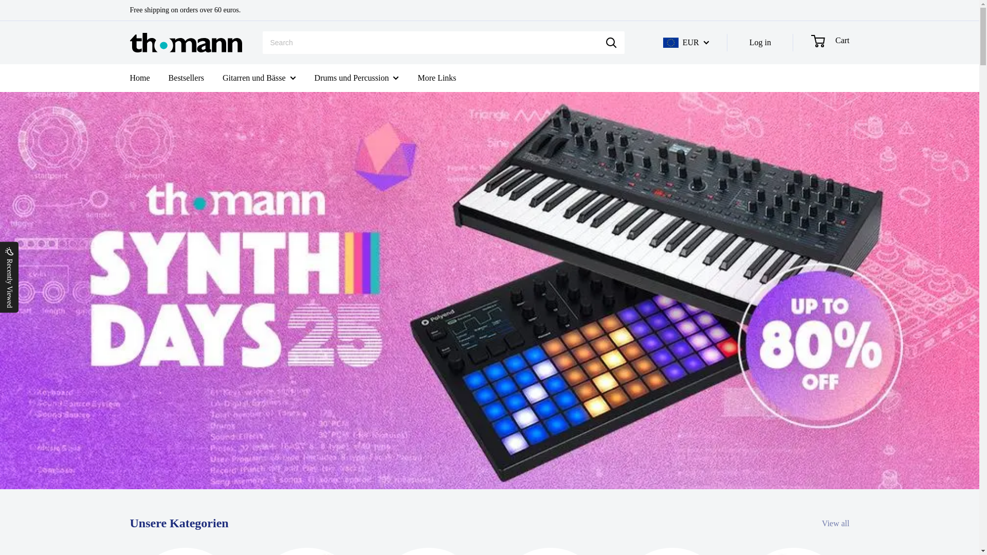 website screenshot of https://thomannmiusic.shop/