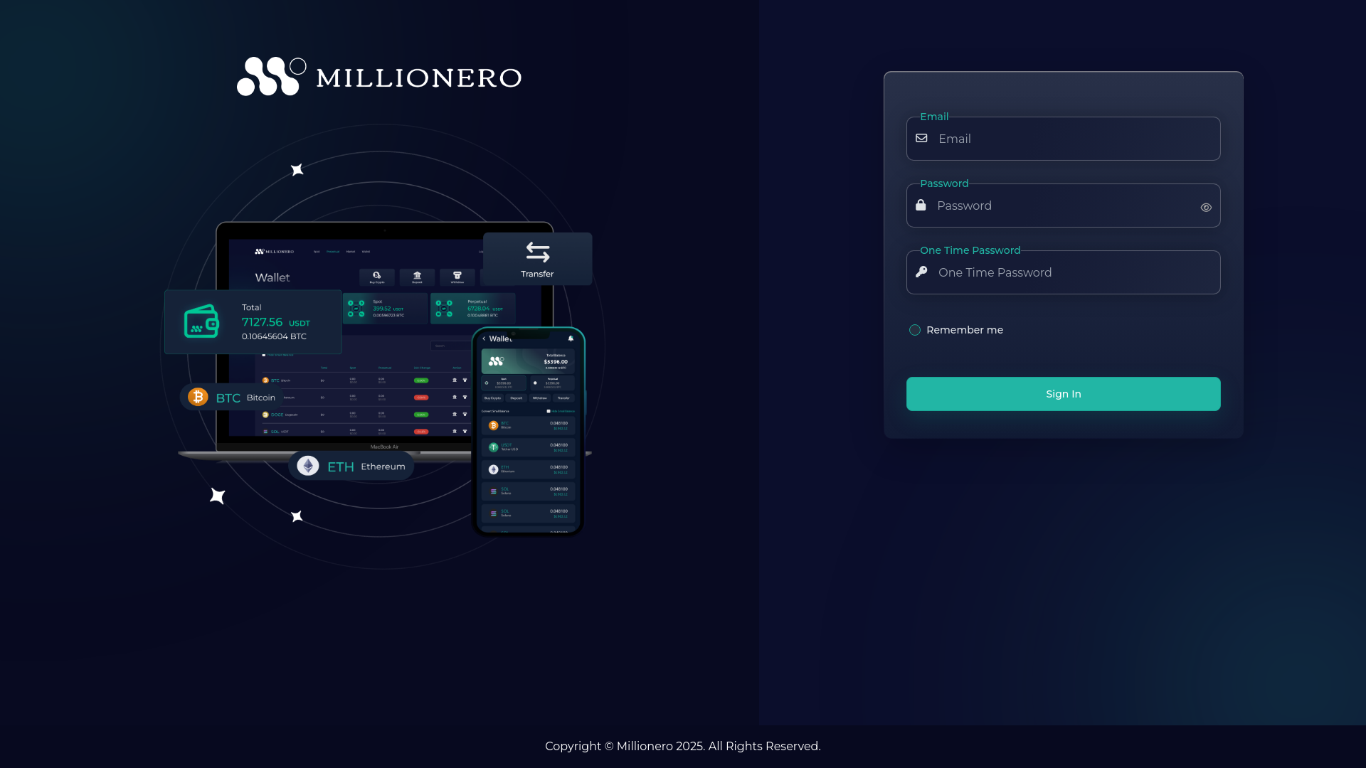 website screenshot of https://v3-sandbox-millionero-crm.pages.dev/