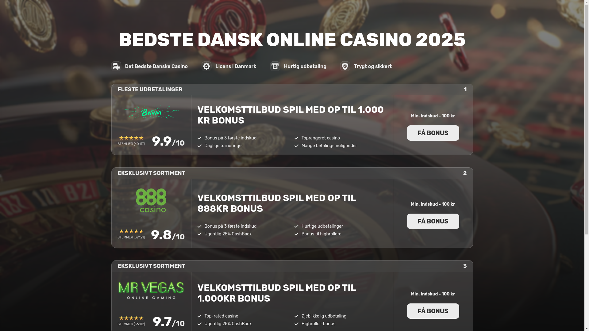website screenshot of https://topdanishratedslotson.com/