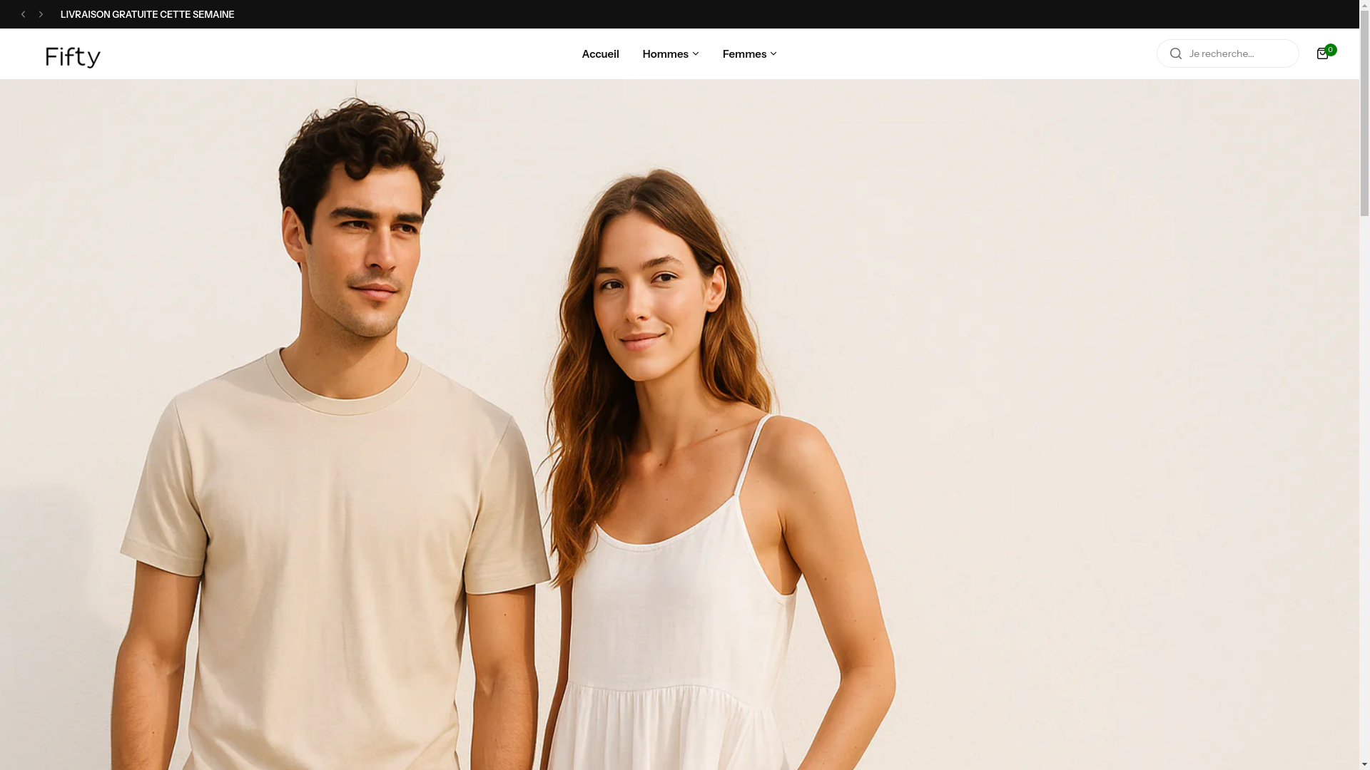website screenshot of https://fiftycollection.site/