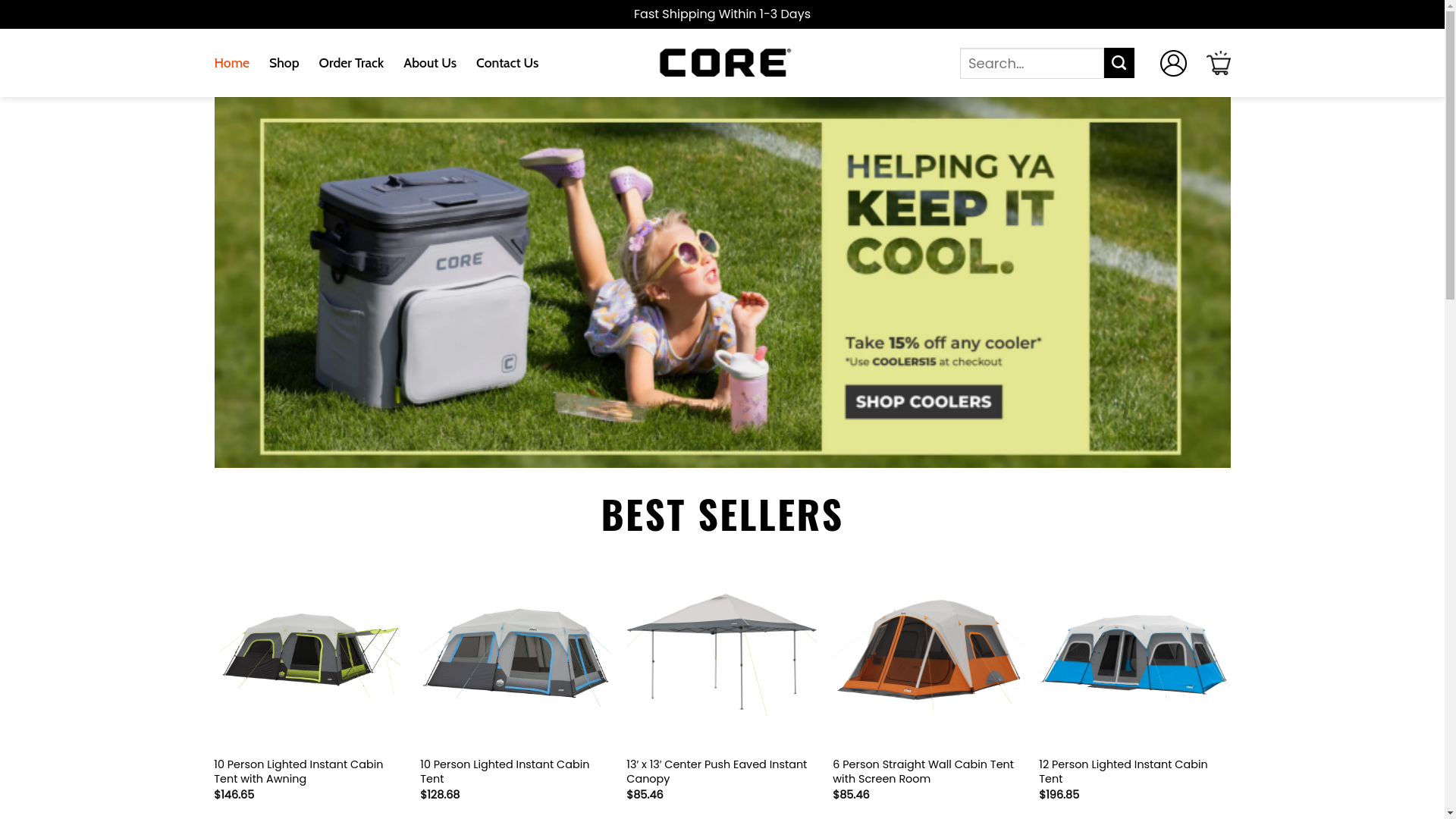 website screenshot of https://globalcoregearbase.shop/