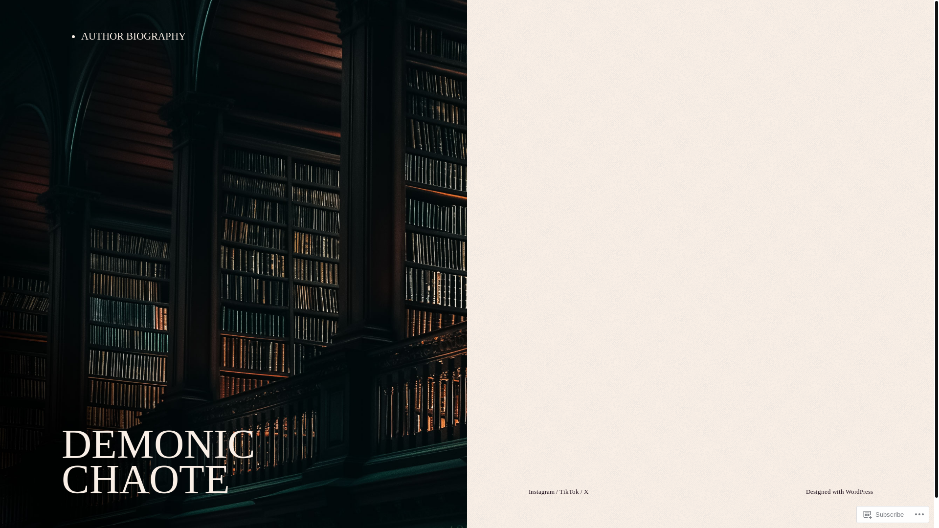 website screenshot of https://demonicchaote.com/
