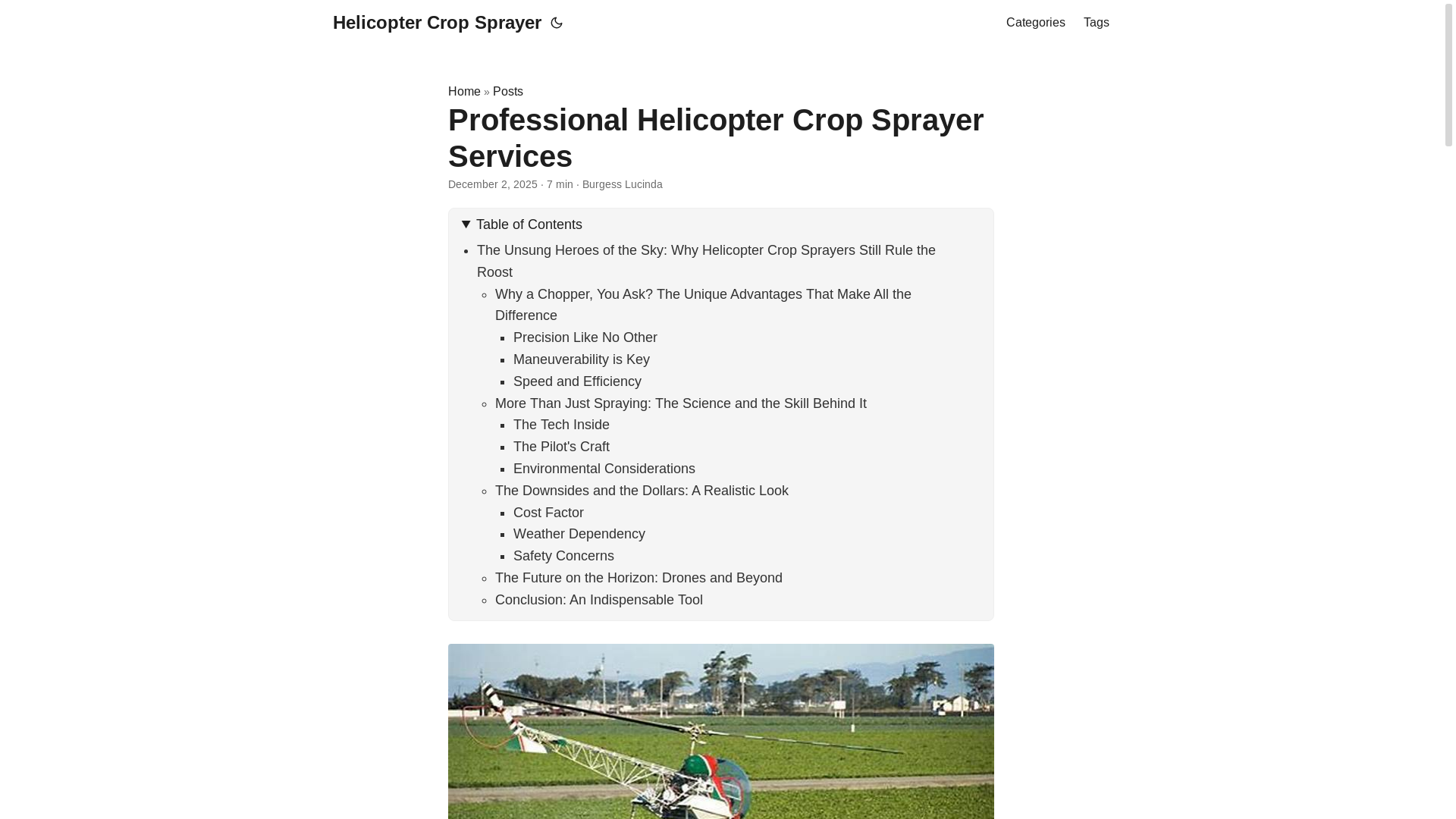 website screenshot of https://helicoptercropsprayer.pages.dev/