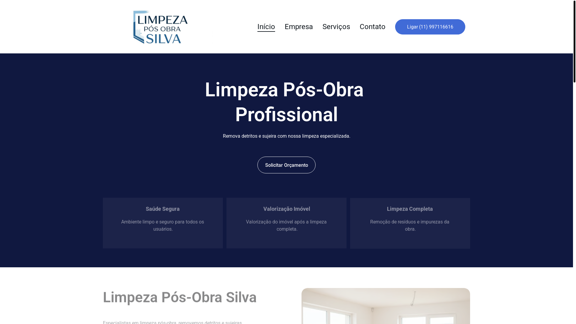 website screenshot of https://limpezaposobrasilva.com.br/