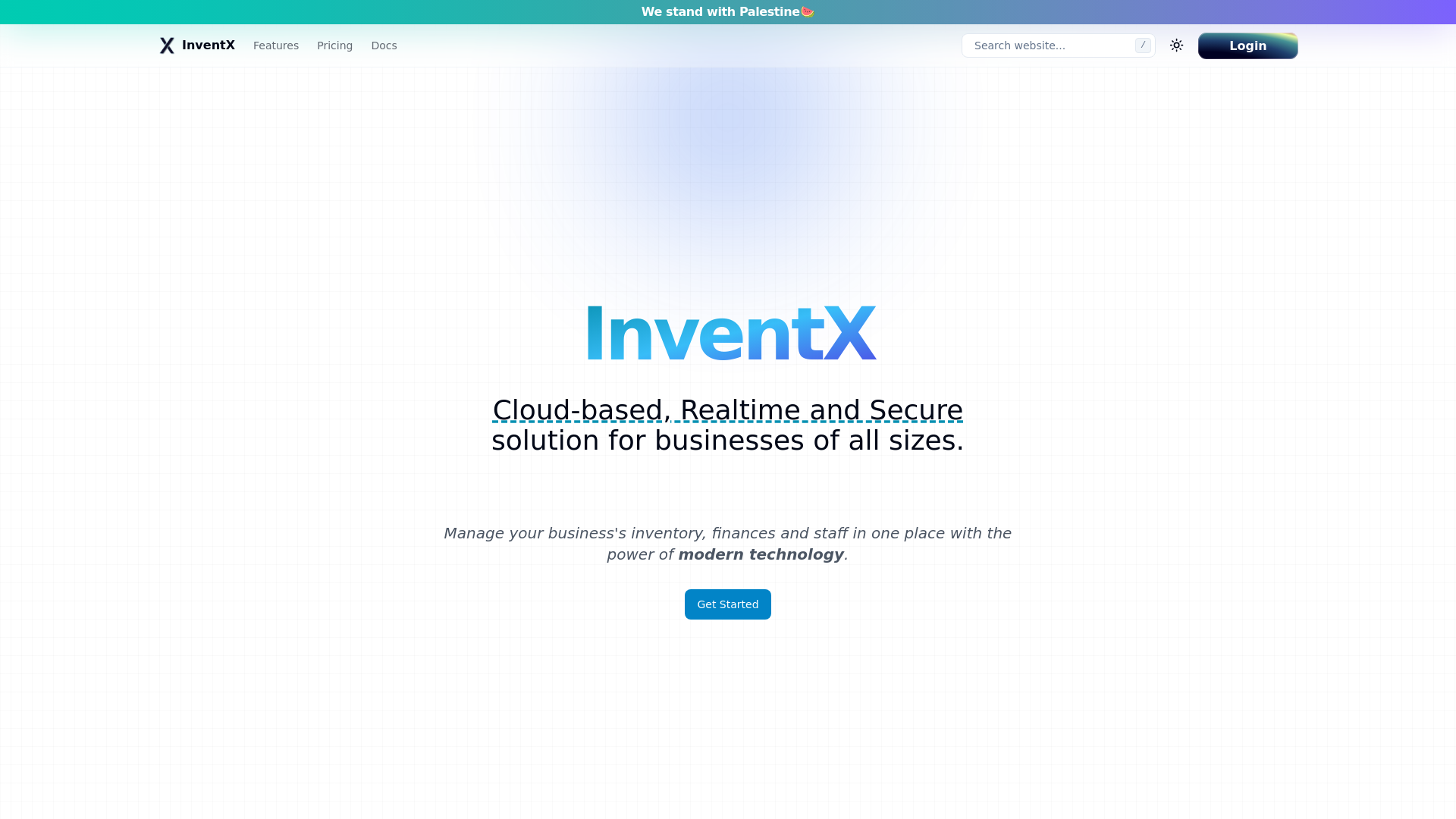 website screenshot of https://inventx-53n.pages.dev/