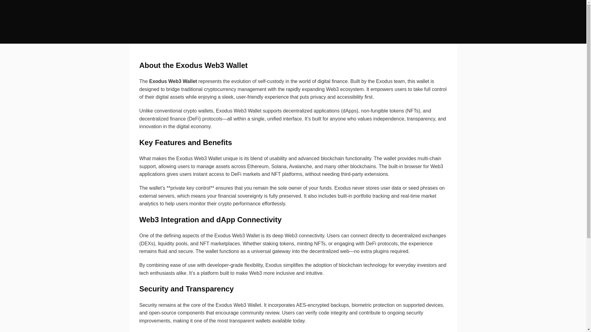 website screenshot of https://exodus---web3wallet.pages.dev/