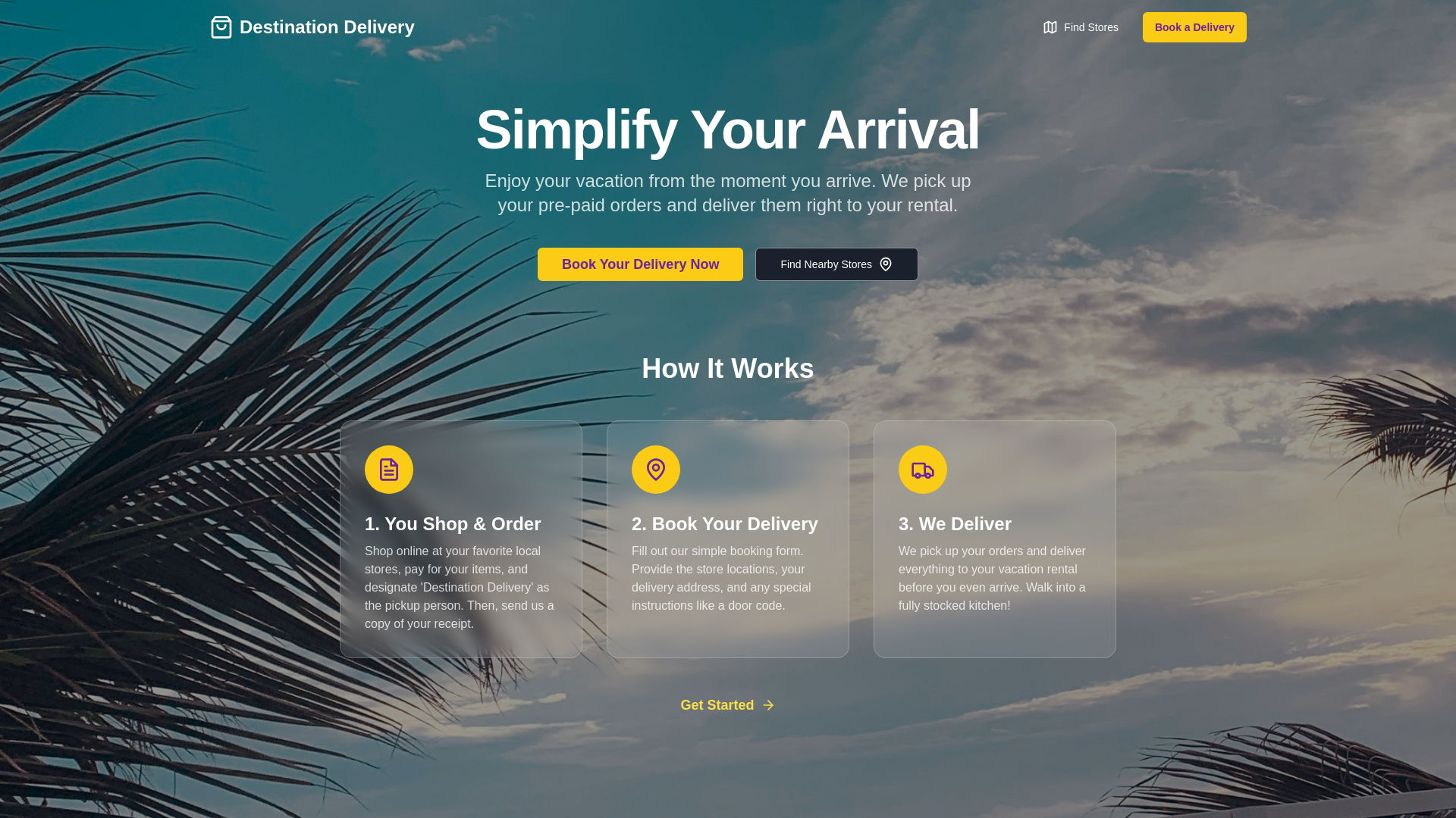 website screenshot of https://ddelivery.shop/