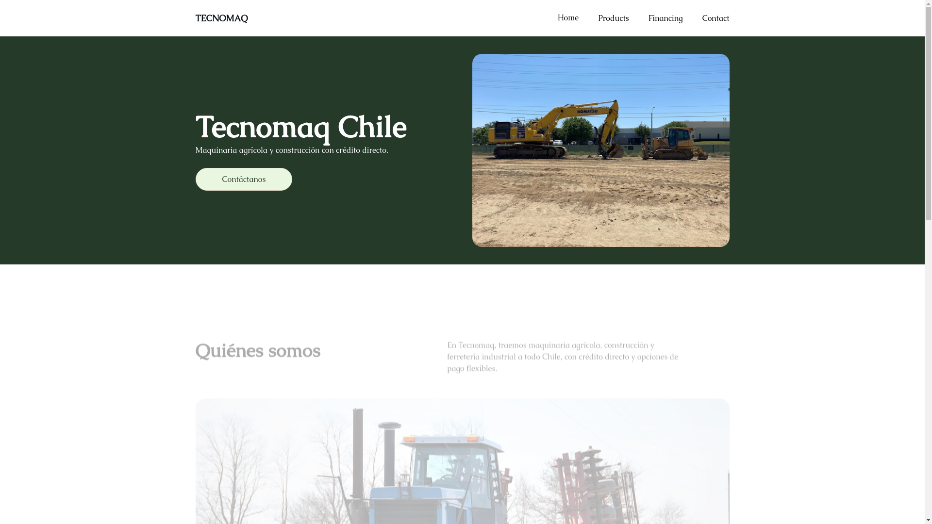 website screenshot of https://tecnomaq.online/