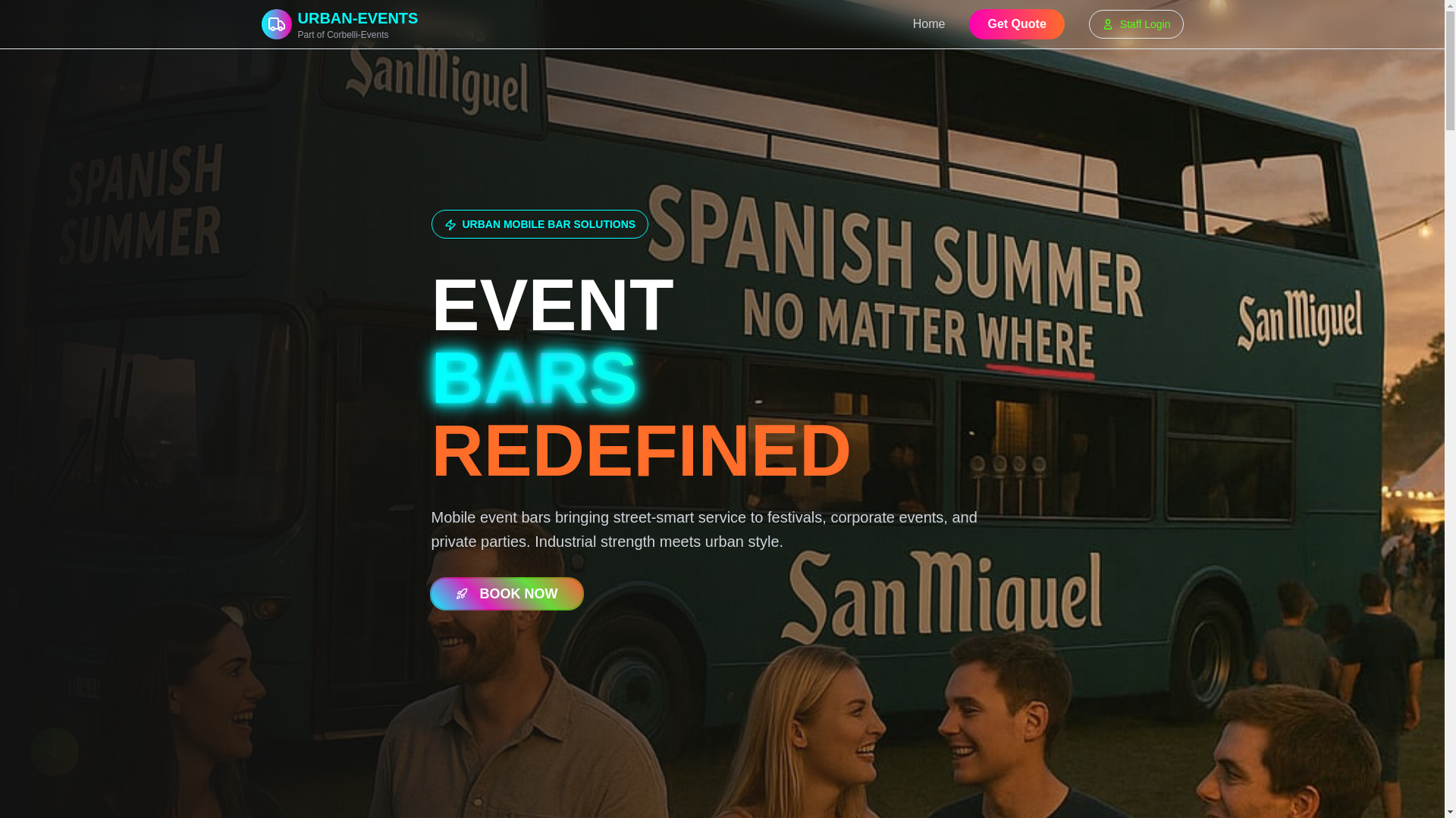 website screenshot of https://urban-events.org/
