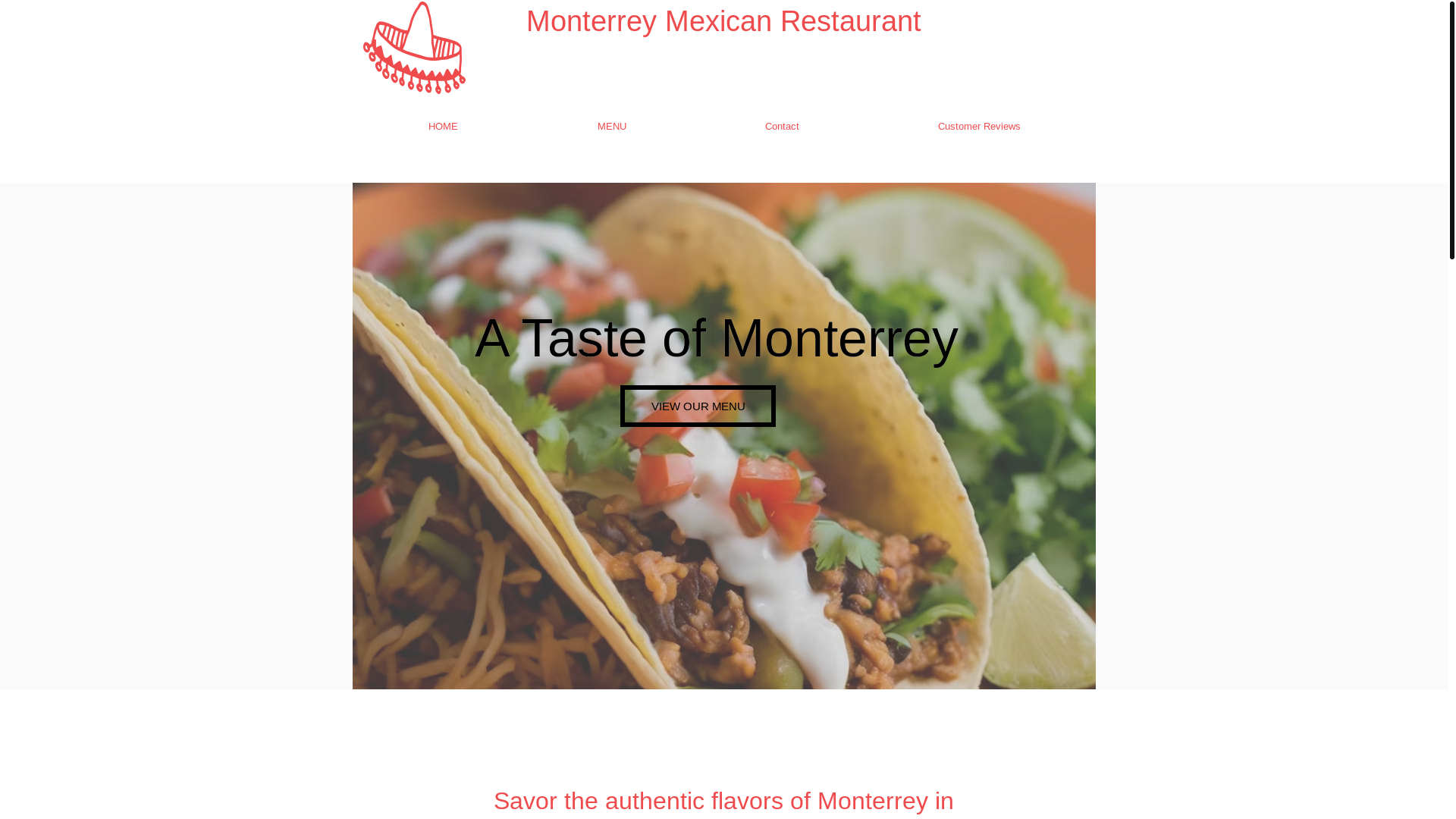 website screenshot of https://monterreymexicaneats.com/