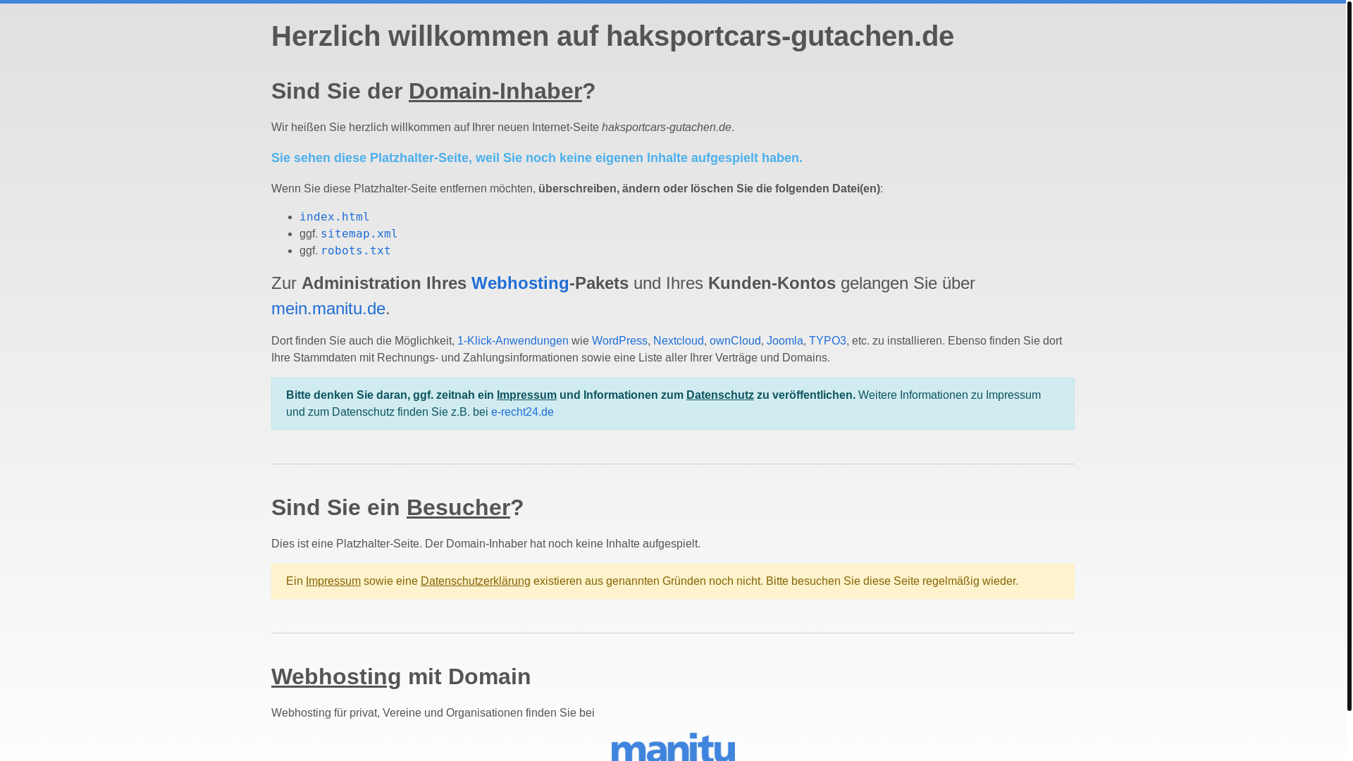 website screenshot of https://haksportcars-gutachen.de/