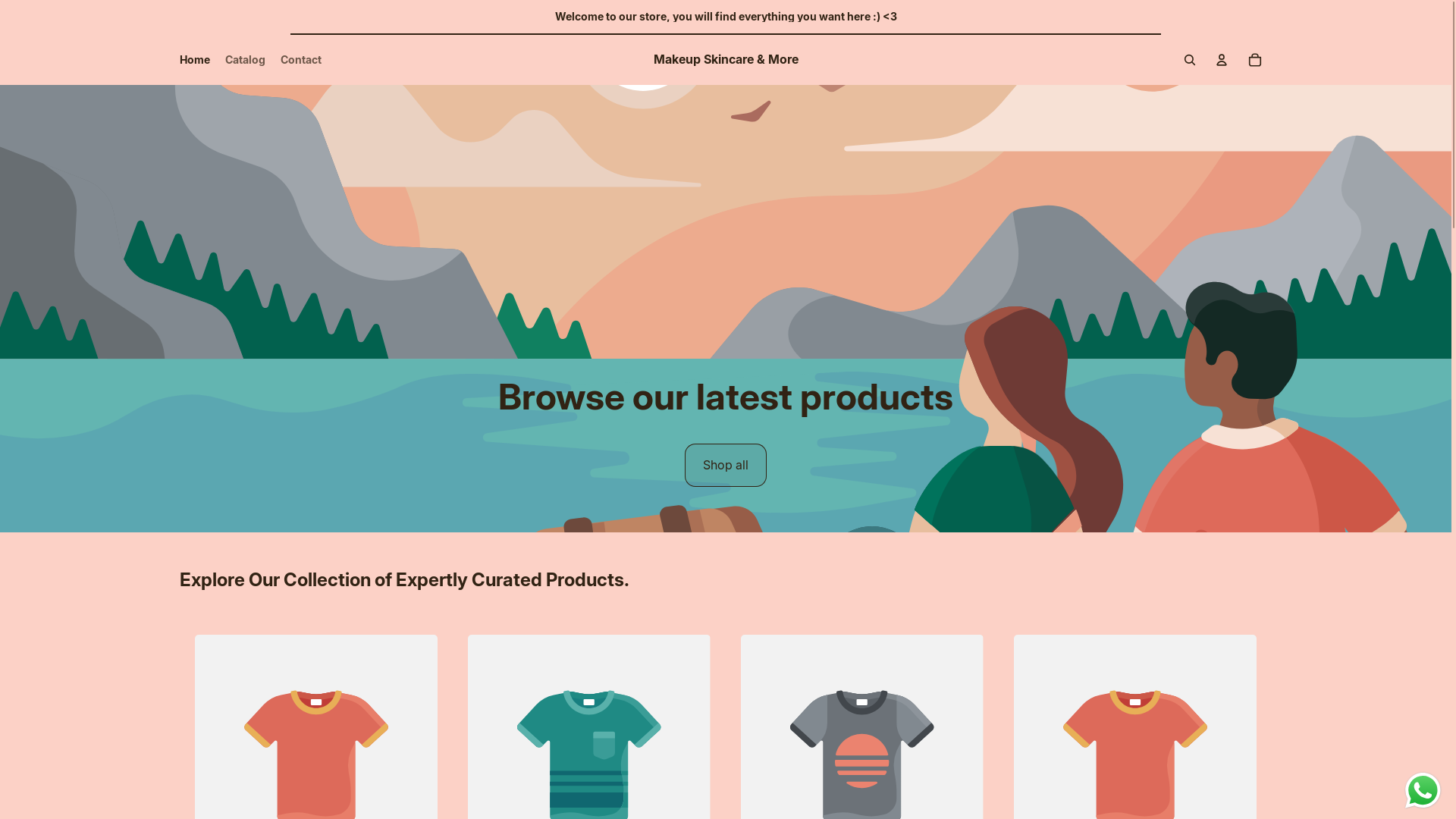 website screenshot of https://makeupskincaremore.store/