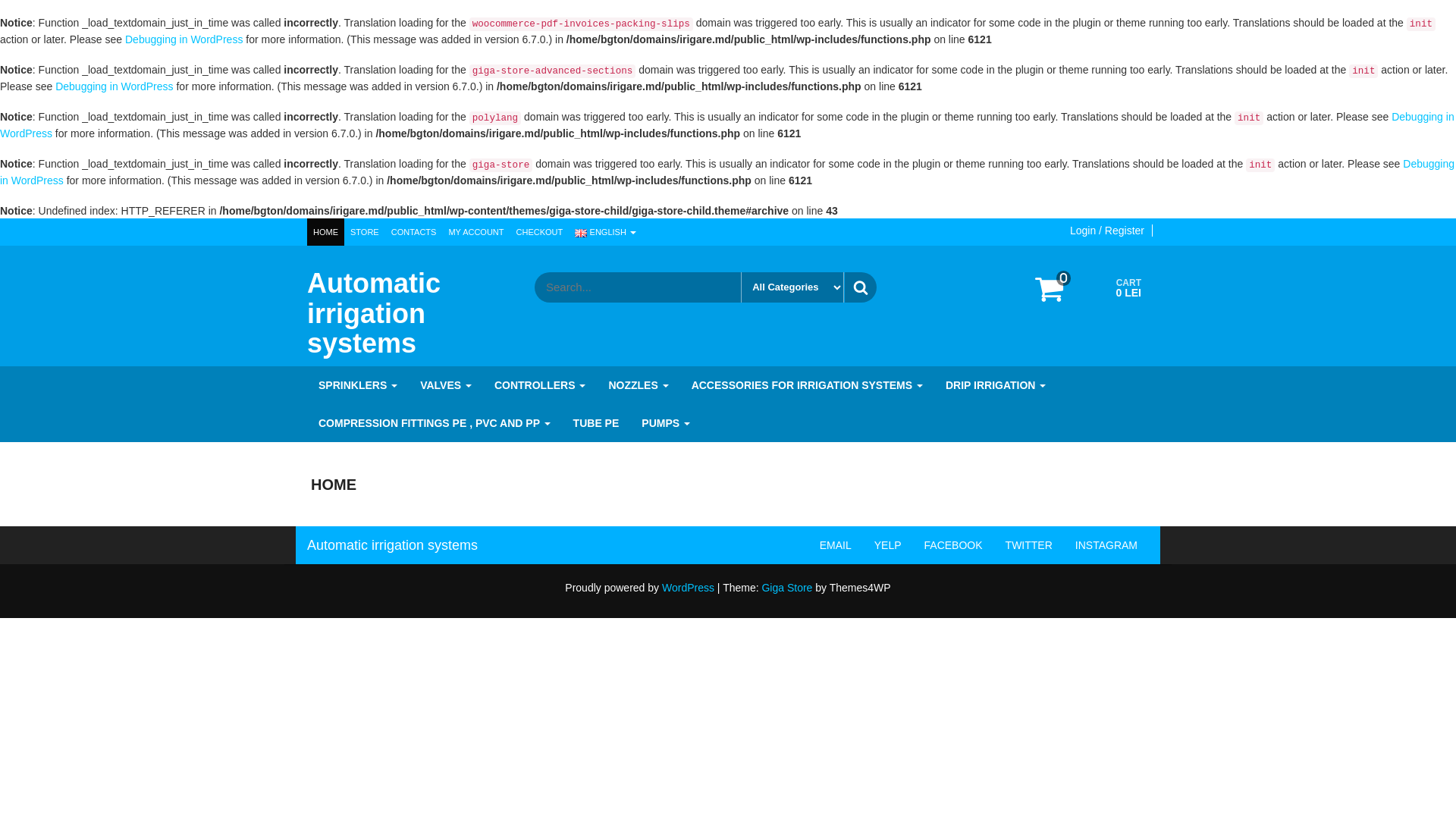 website screenshot of https://irigare.md/